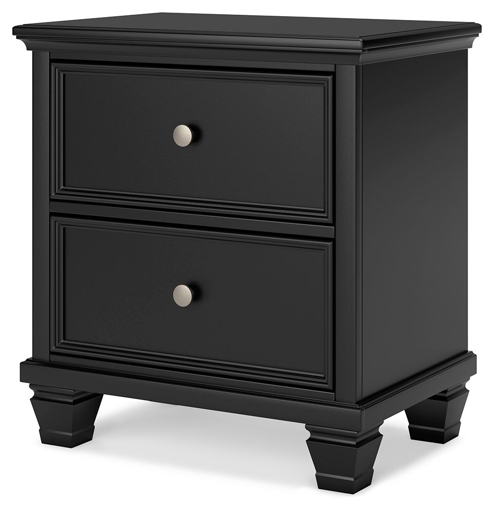 Ashley Furniture Lanolee - Two Drawer Nightstand - Black - Image 4