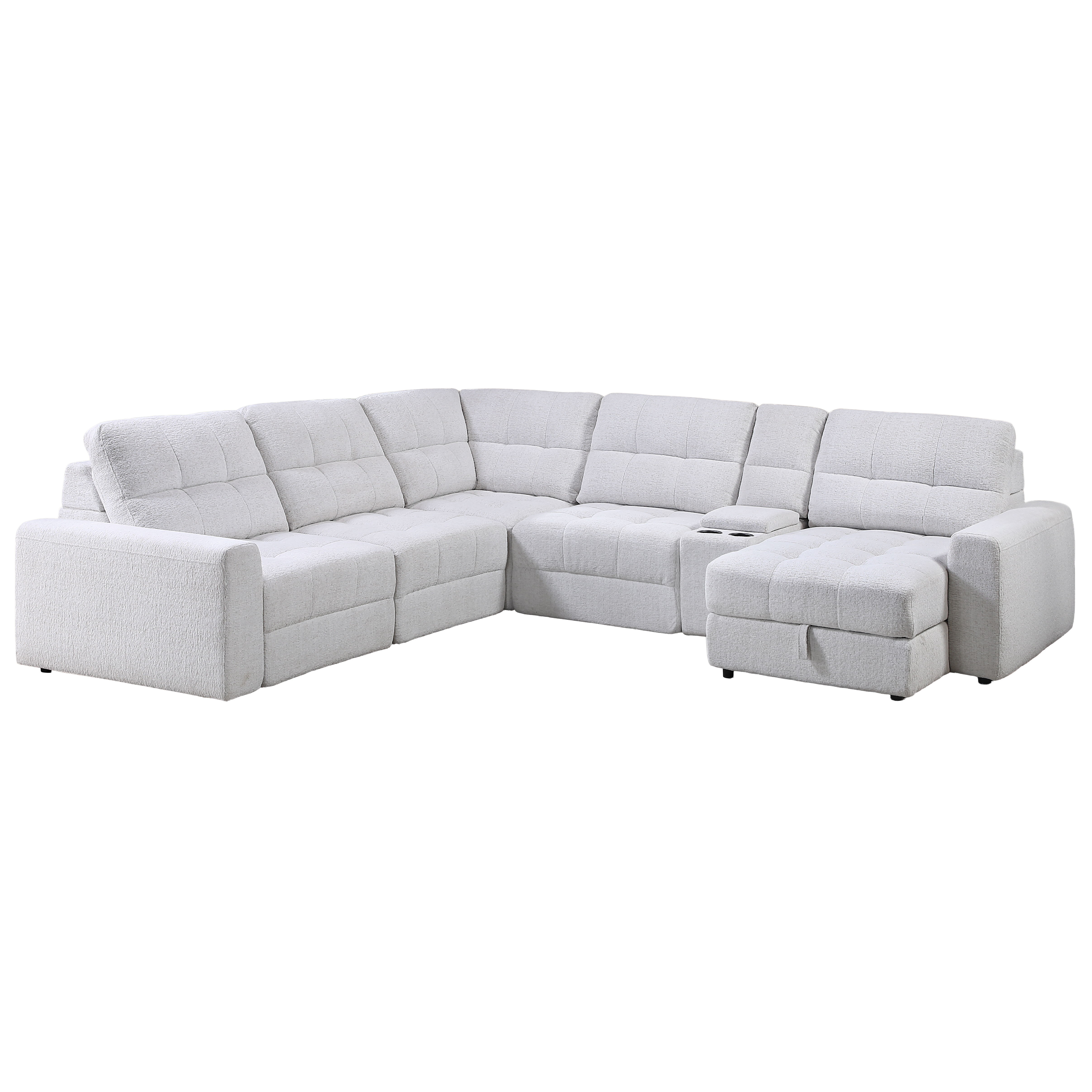 Snyder - 6 Piece Sectional - White