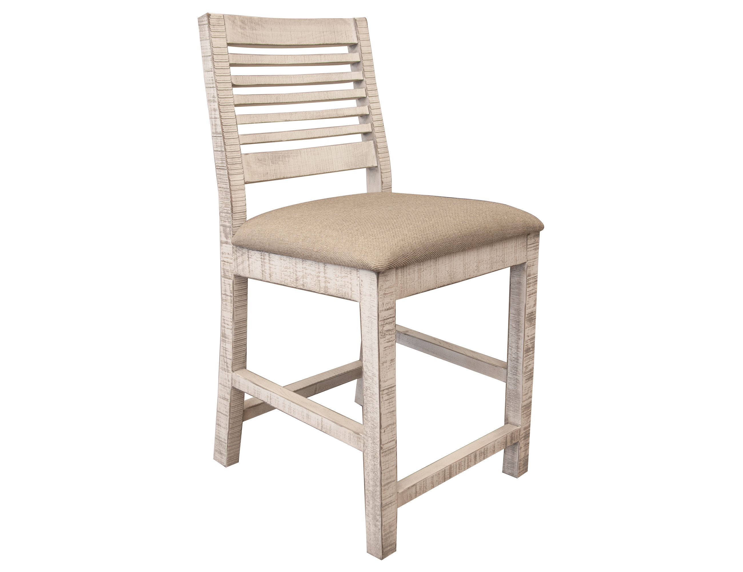 International Furniture Direct Stone - Barstool (Set of 2) - Antiqued Ivory
