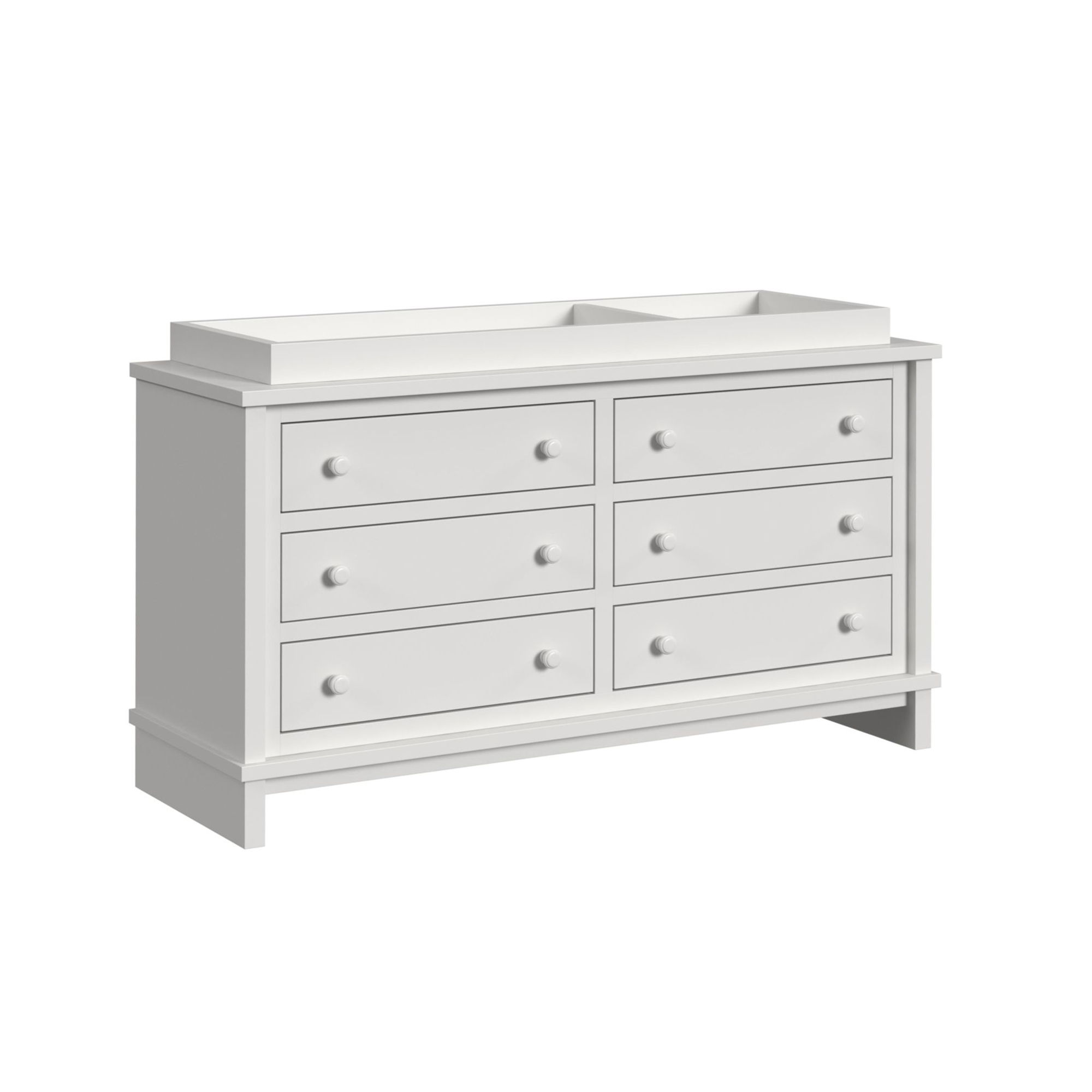 Wyller - Dresser And Topper - White