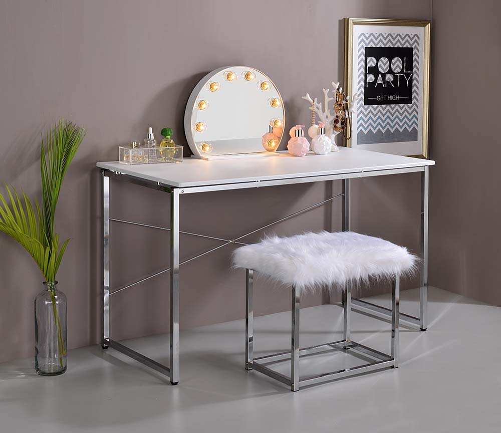 Alma - Accent Mirror - White, silver, view 7