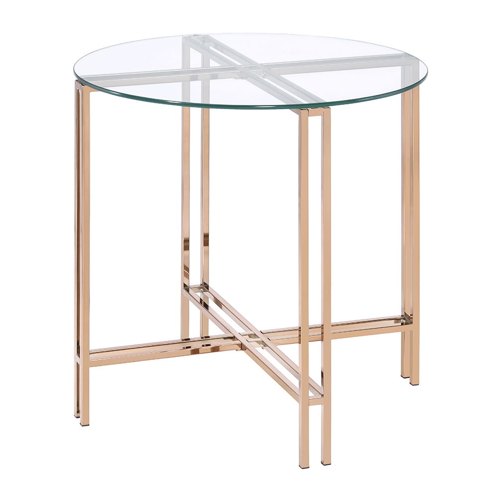 Veises - End Table - Champagne, beige, view 2