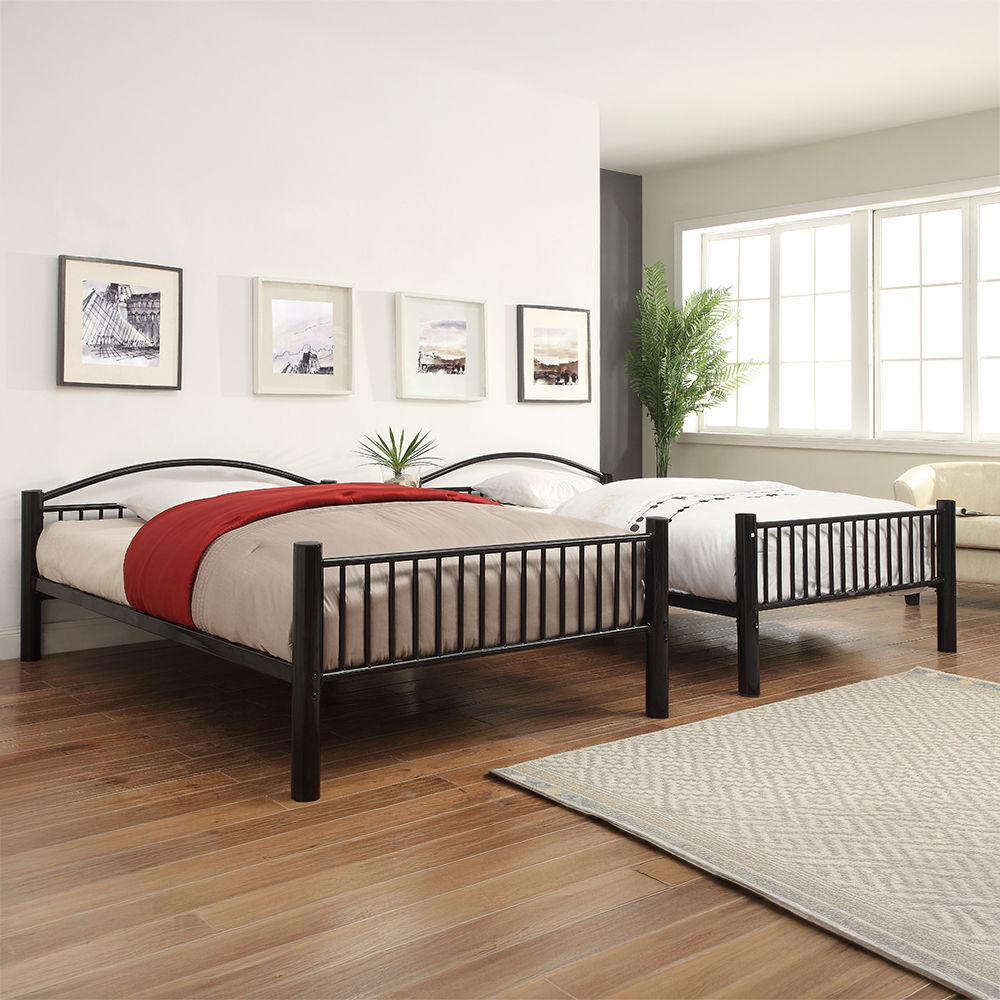 Cayelynn - Full Over Full Bunk Bed - Black, black, view 5