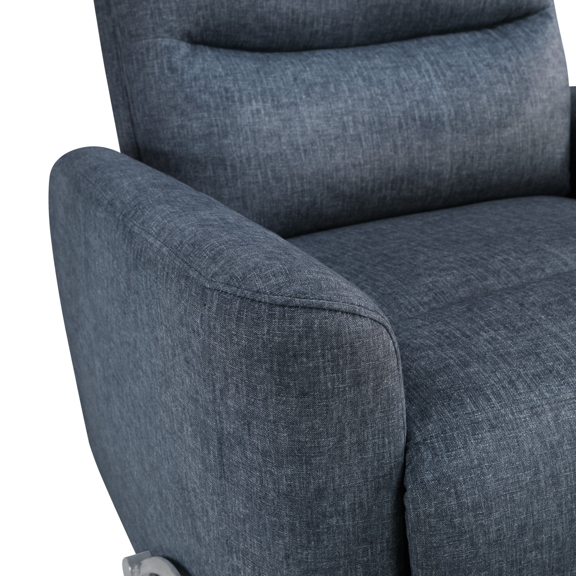 Takami - Swivel Recliner - Blue Poly, blue, view 7