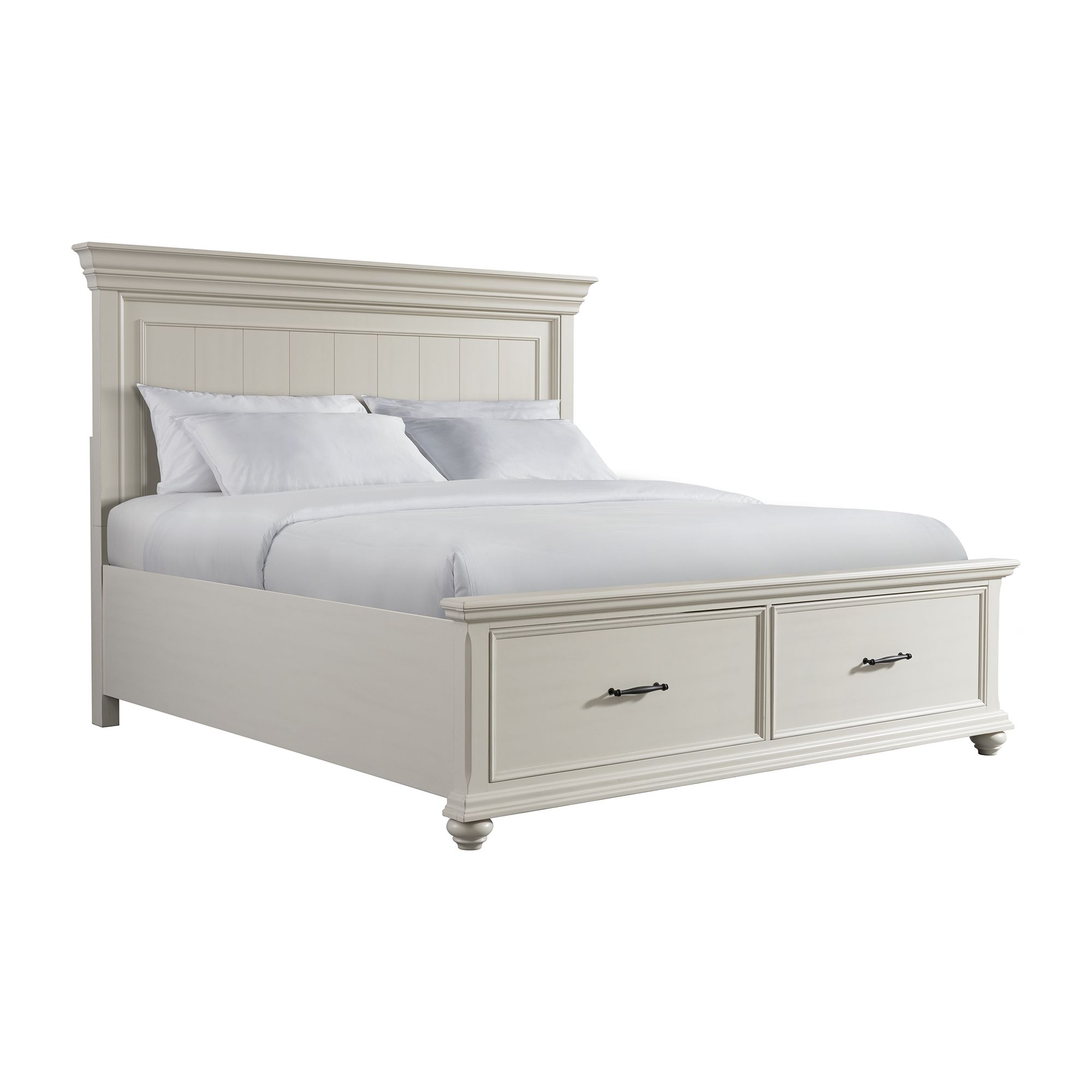 Slater - King Platform Storage 6 Piece Bedroom Set - White