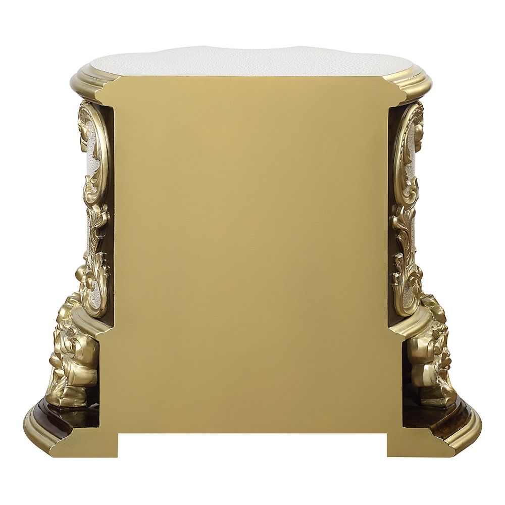 Desiderius - Nightstand - Antique Gold & Hand Painted Brown, gold, view 4