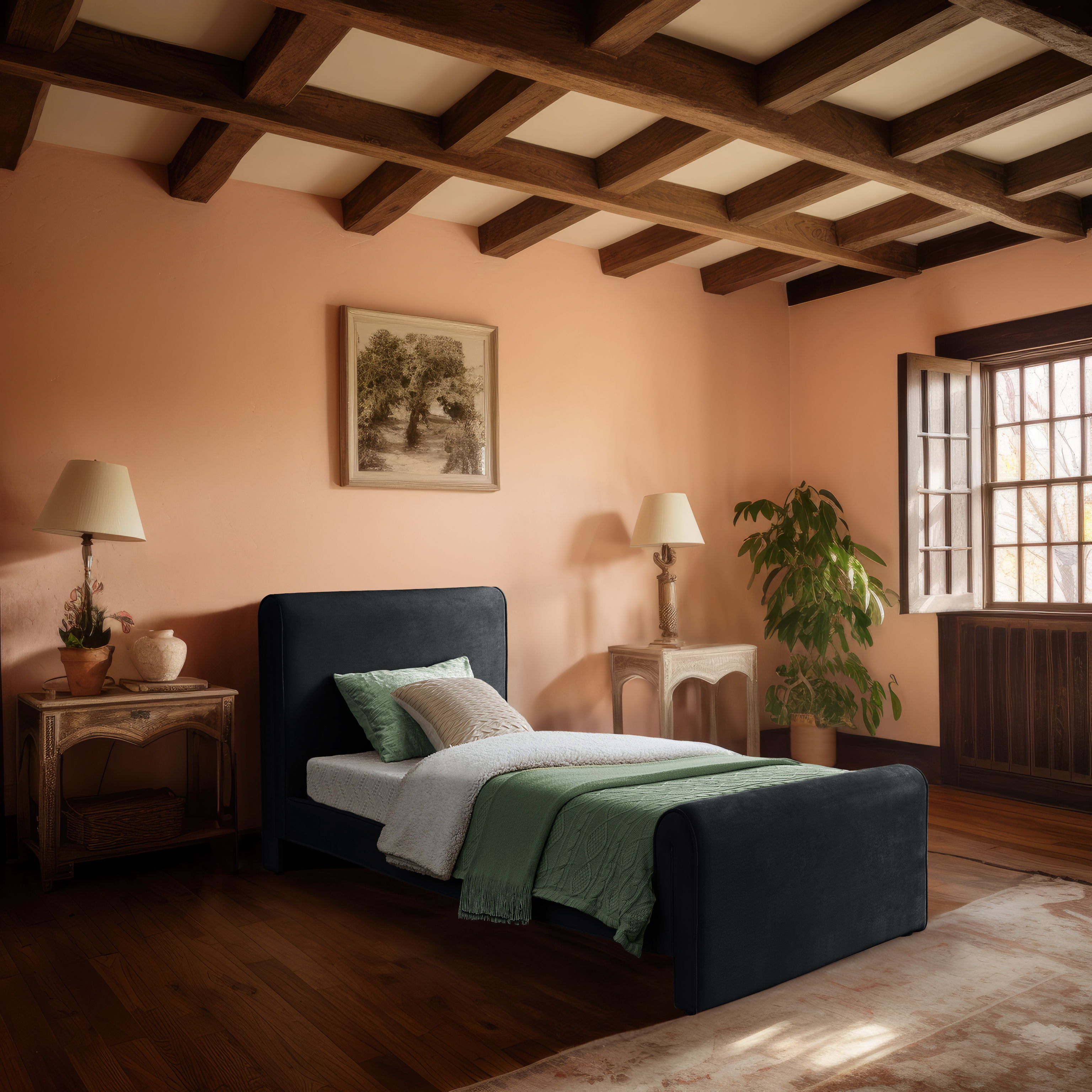 Sloan - Twin Bed - Black