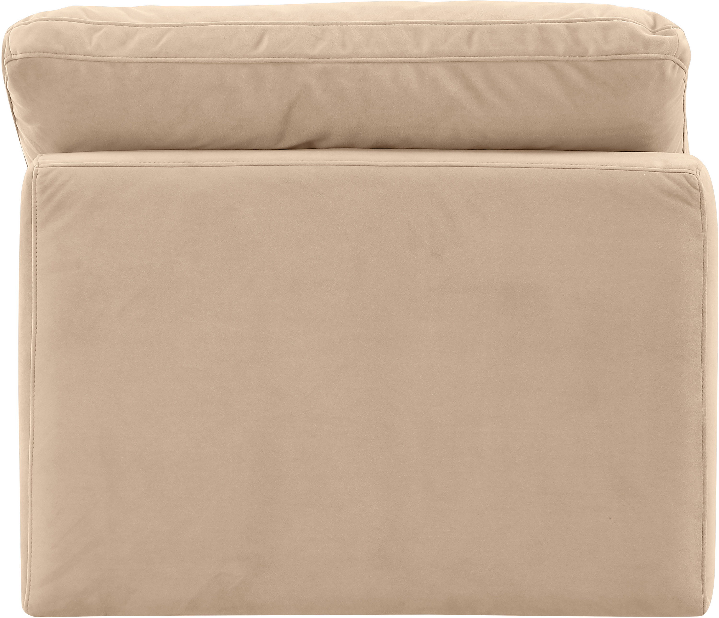 Indulge - Velvet Armless Chair - Beige