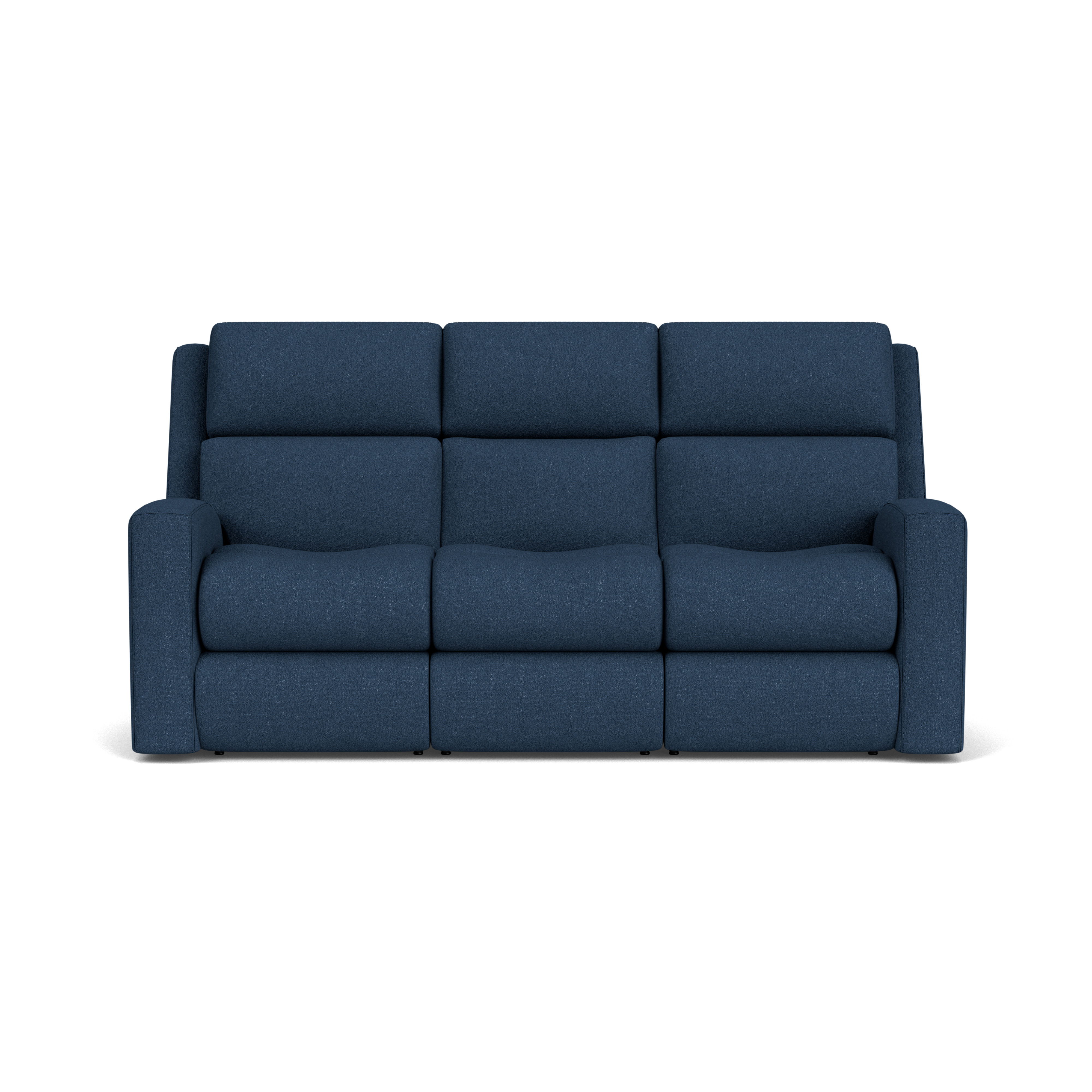 Score - Transitional Fabric Power Reclining Sofa With Power Headrests & Lumbar, blue, view 3