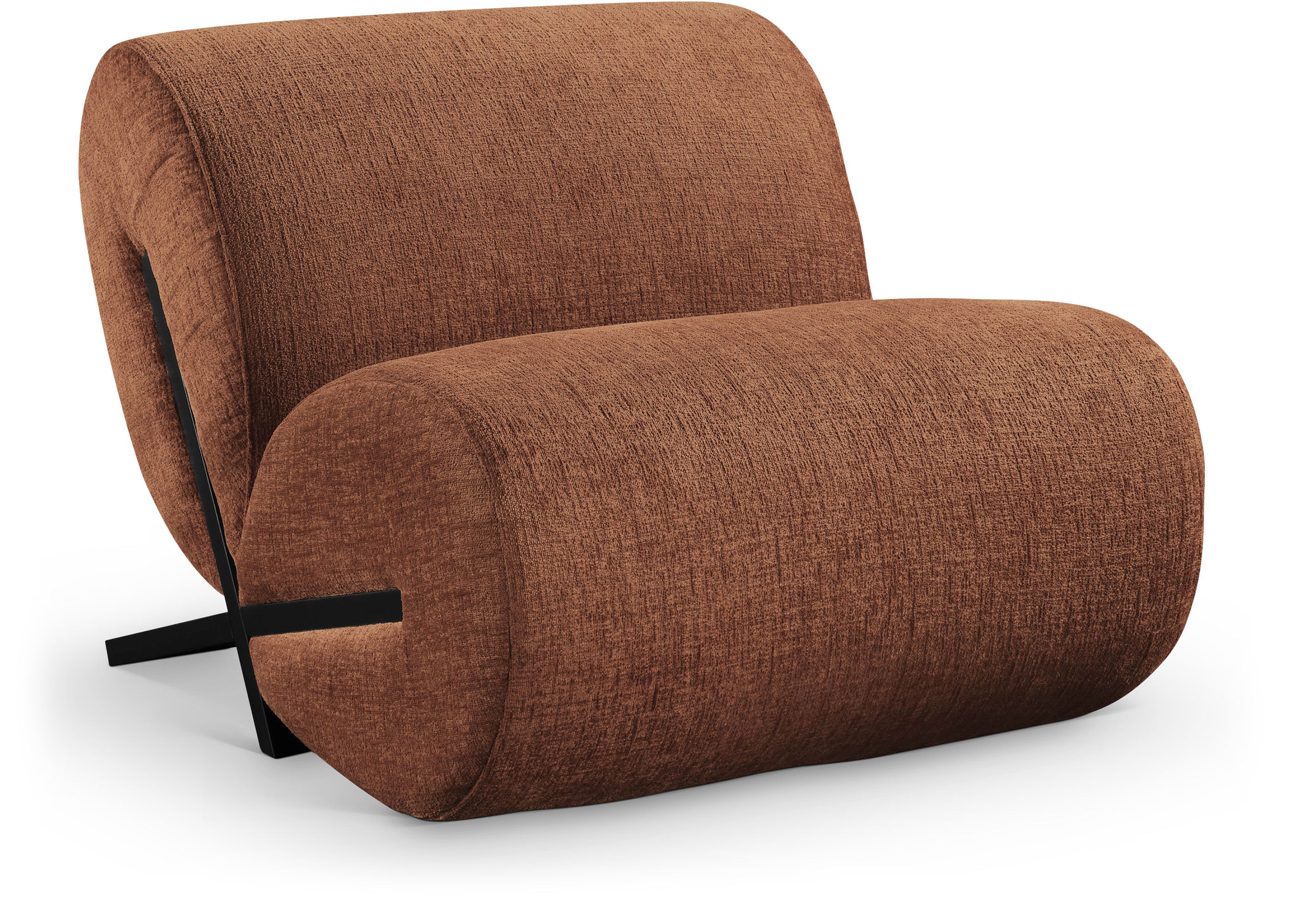 Akira - Upholstered Accent Chair - Cognac