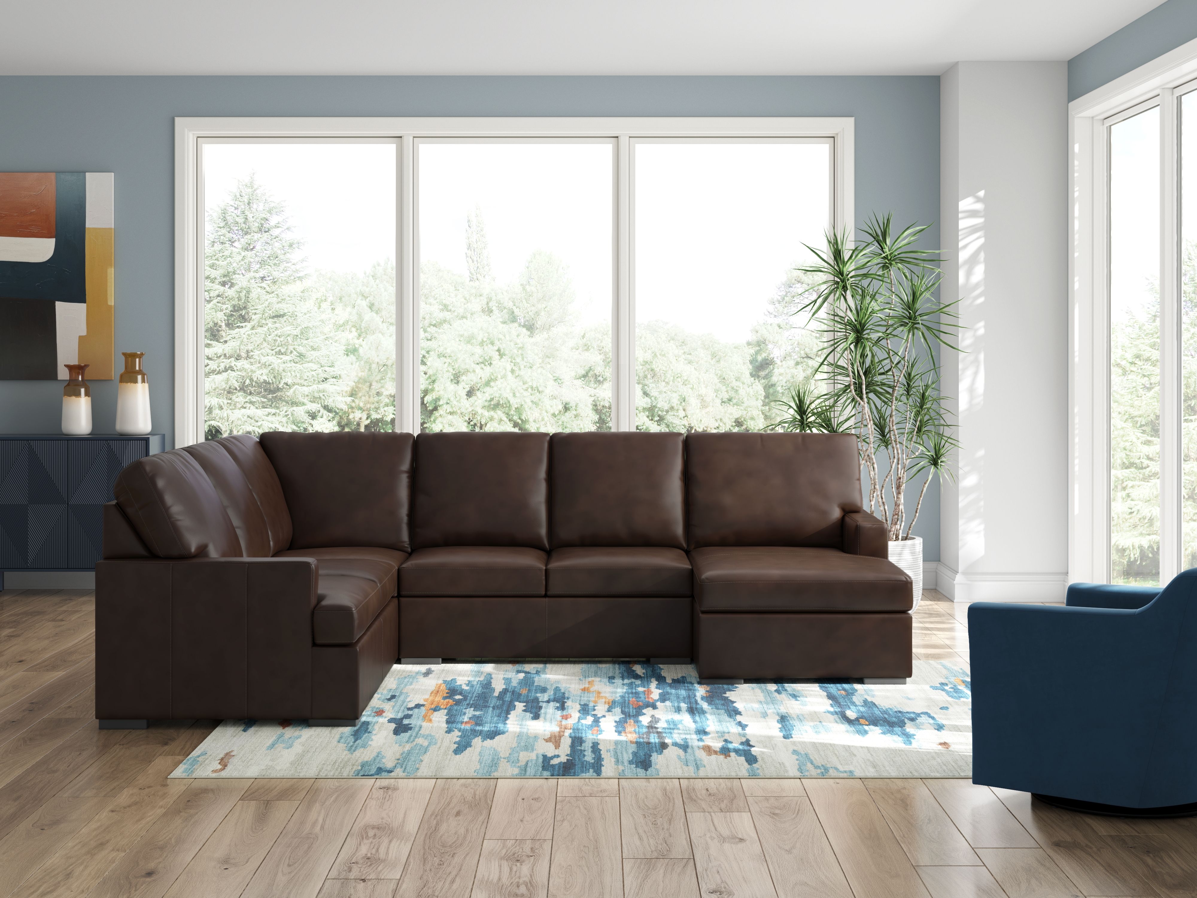 Ashley Furniture McDowlan - 3-Piece Sectional With Raf Corner Chaise - Coffee - Image 2