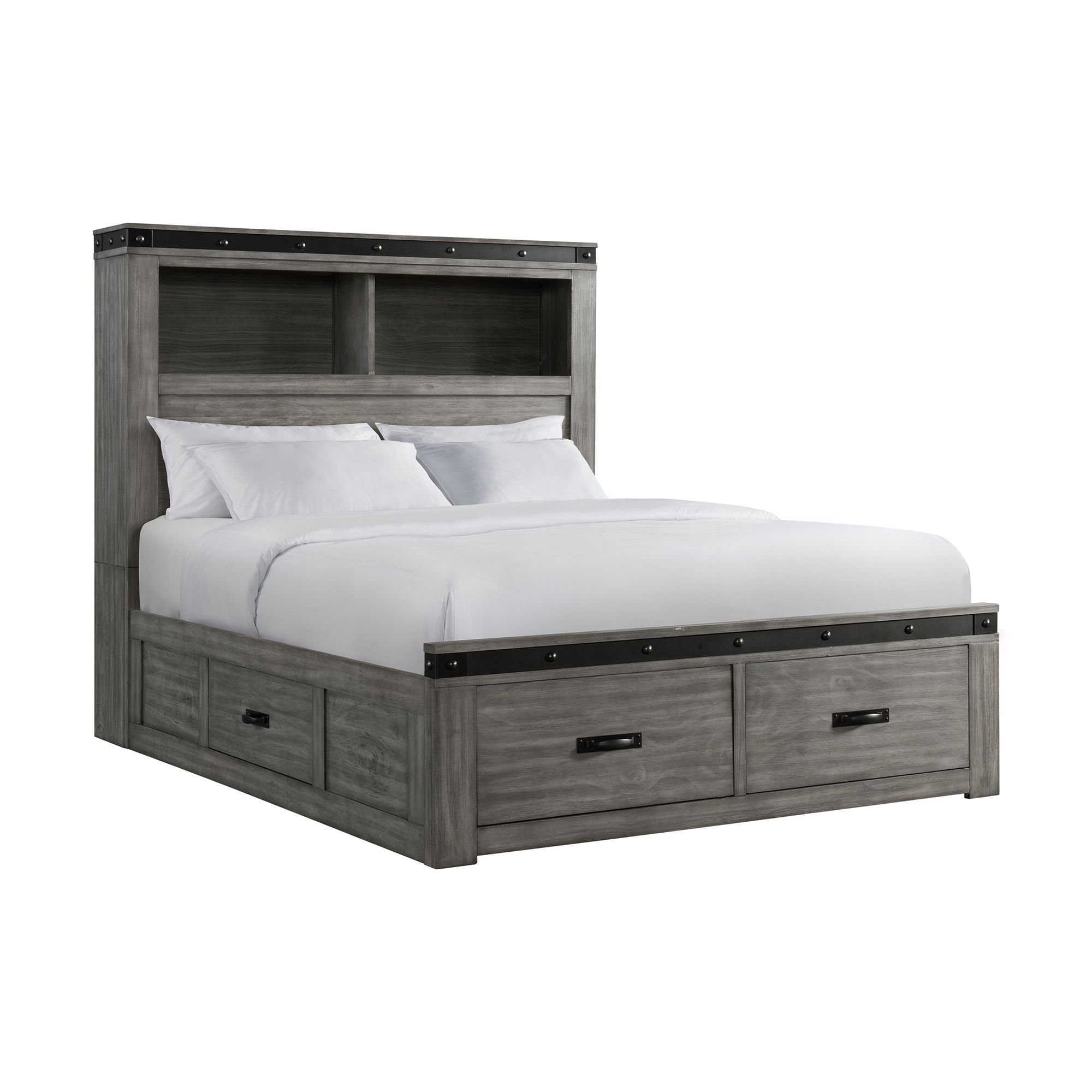 Wade - Youth Full Platform Storage Bed - Black Finish