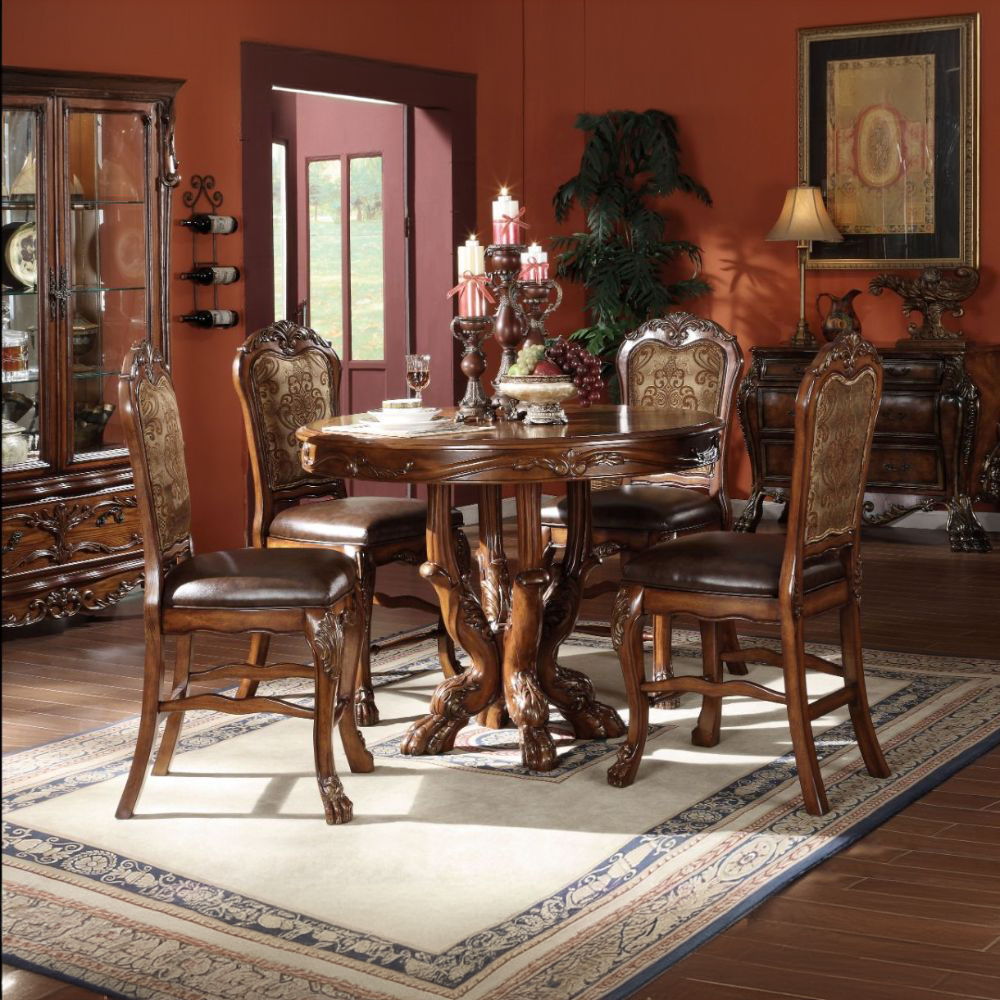 Dresden - Counter Height Table - Cherry Oak, dark brown