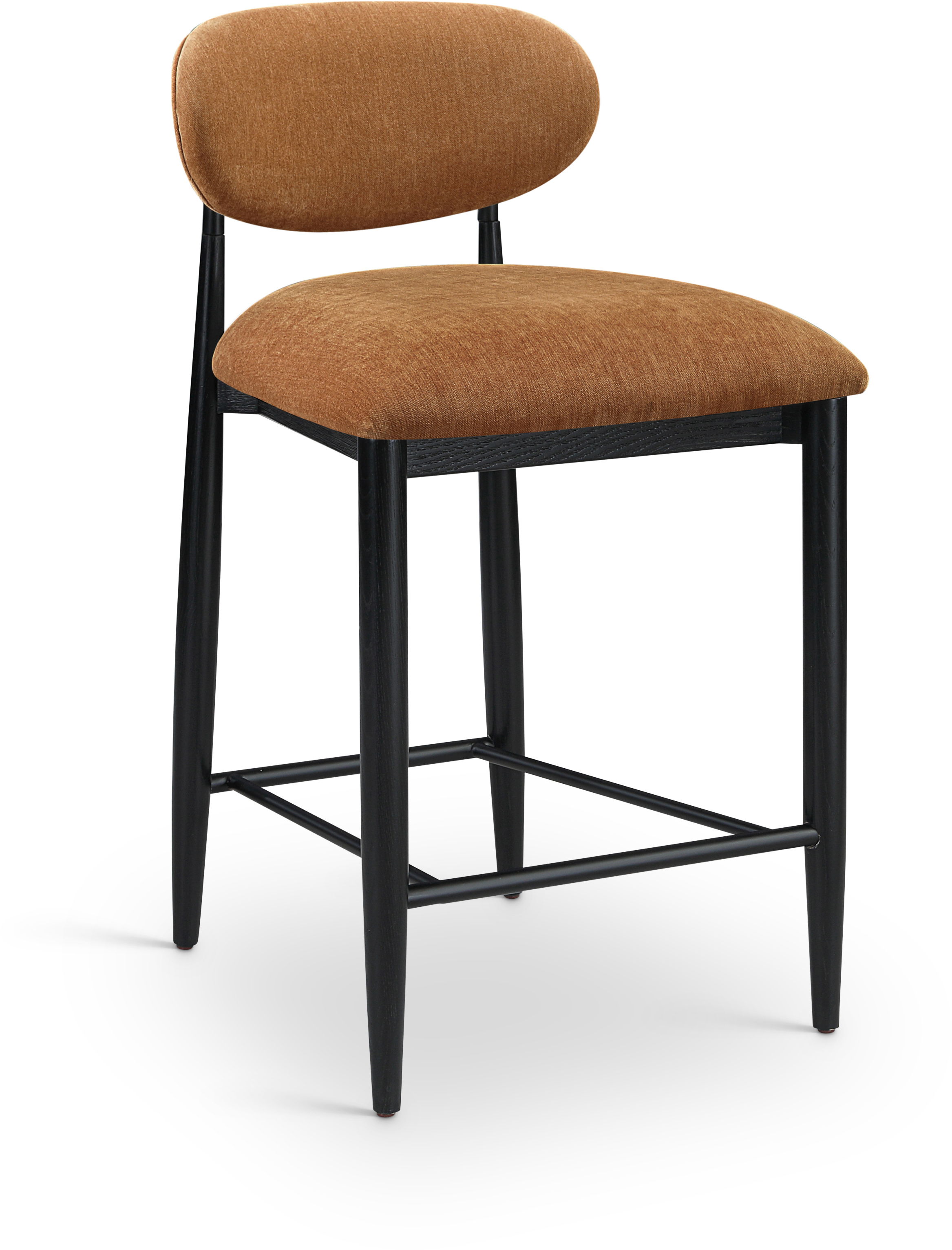 Riccio - Upholstered Stool - Cognac
