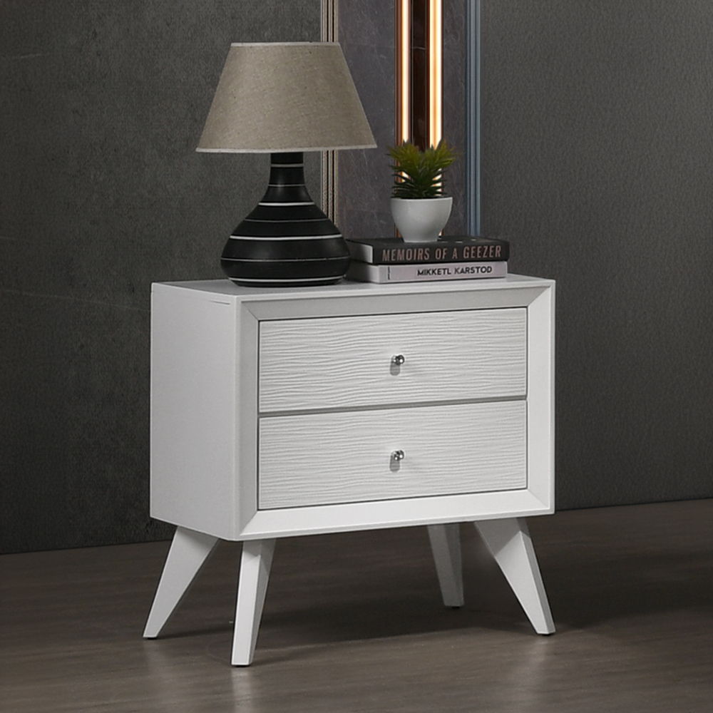 Cerys - Nightstand - White, white, view 7