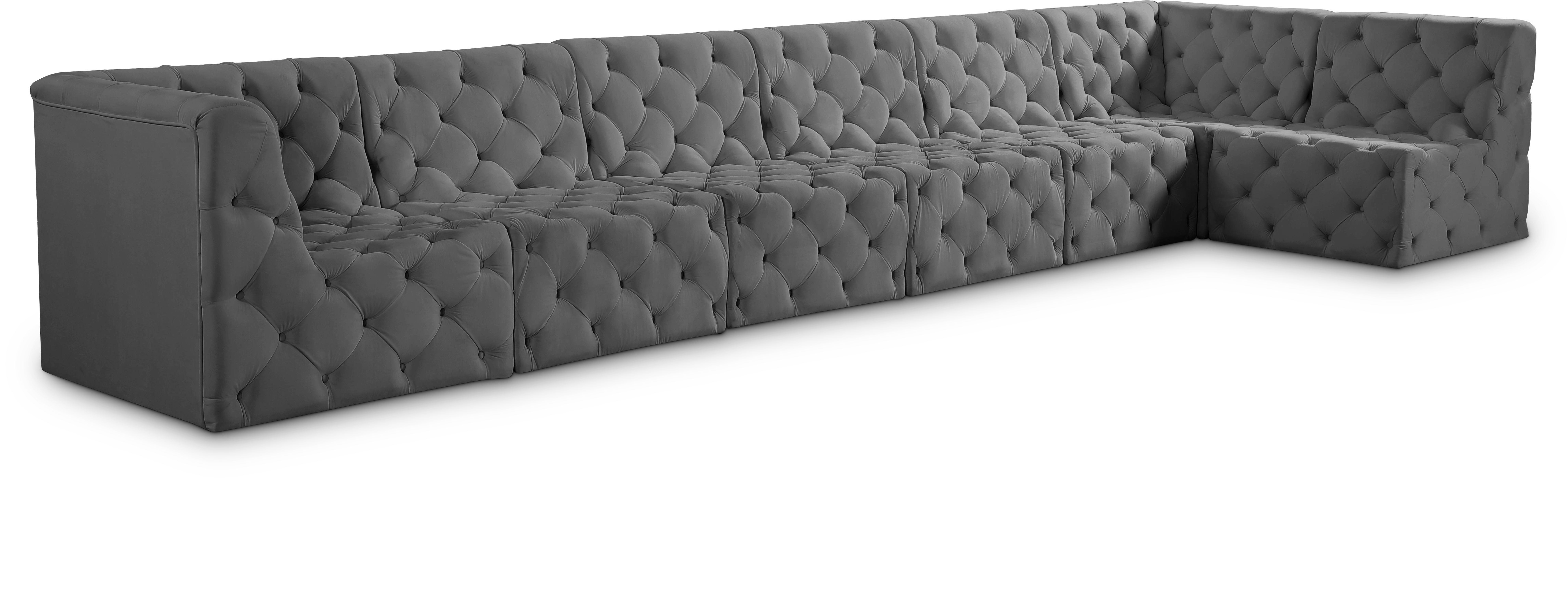 Tuft - 7 Piece Modular Sectional - Gray