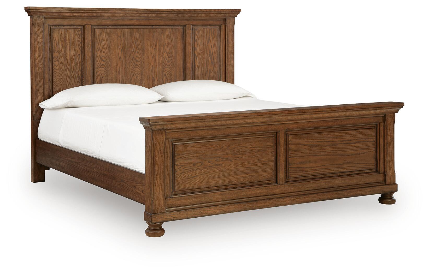 Zackaryn – King Panel Bed – Warm Brown