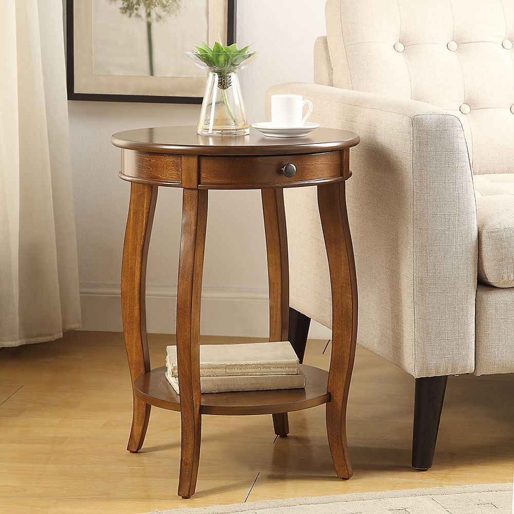 Alysa - Accent Table - Walnut, light brown