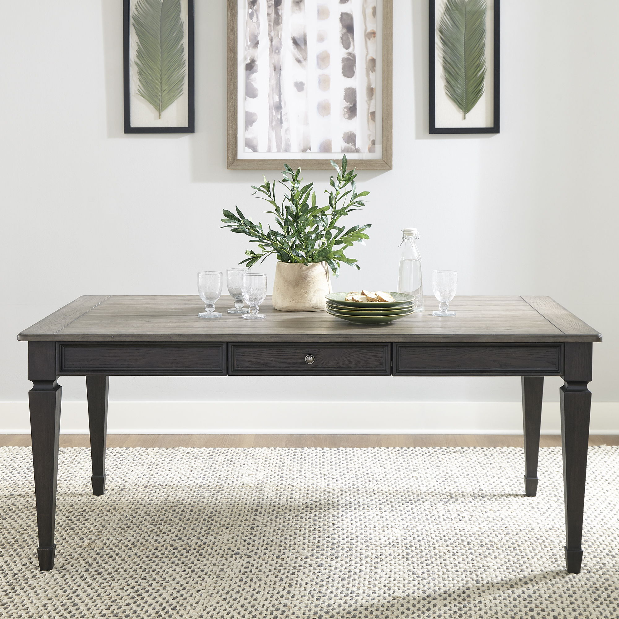 Liberty Furniture Allyson Park - Rectangular Leg Table - Dark Brown