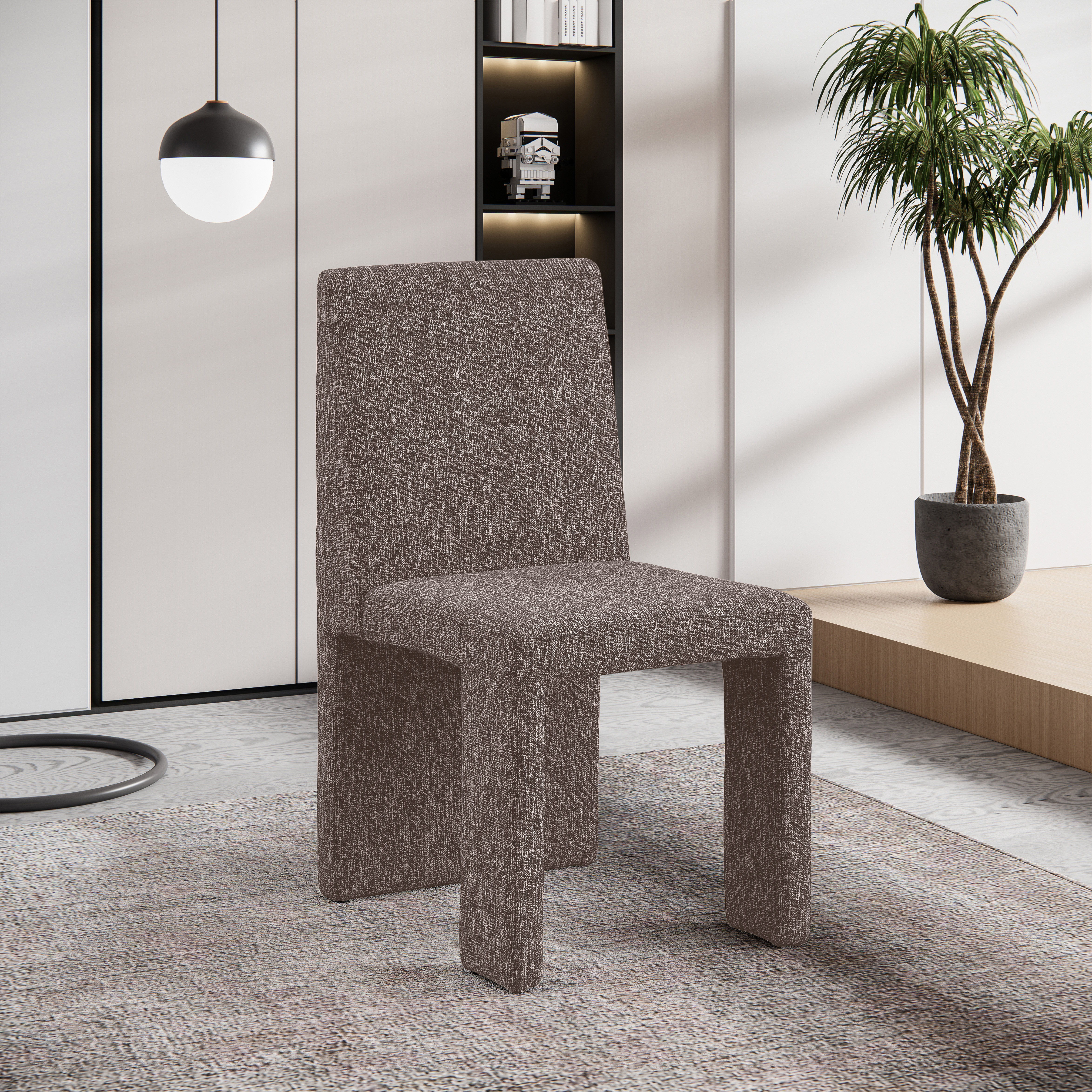 Benson - linen Dining Chair (Set of 2) - Brown