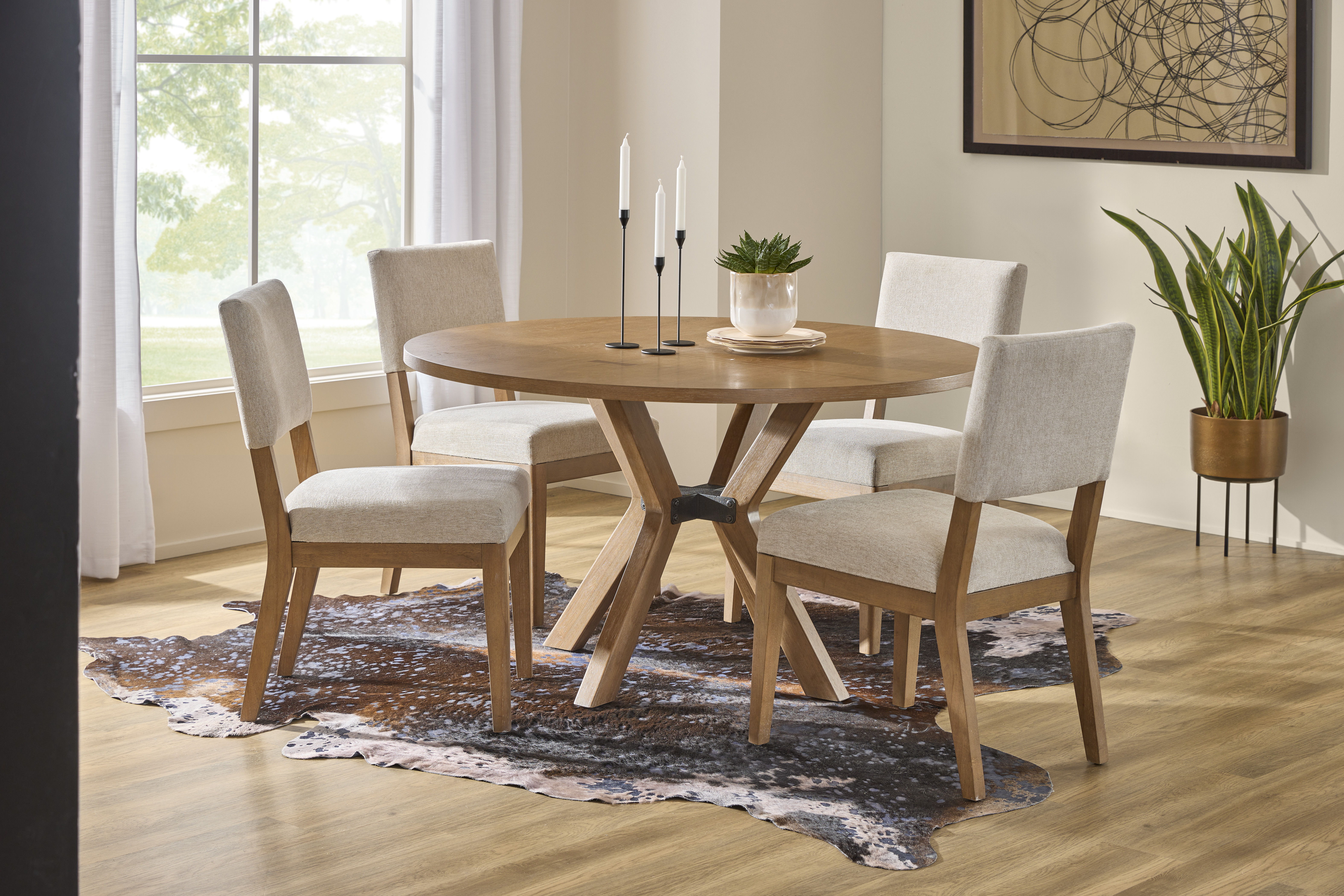 Millwork - Dining Chair (Set of 2) - White / Light Brown, white, view 7