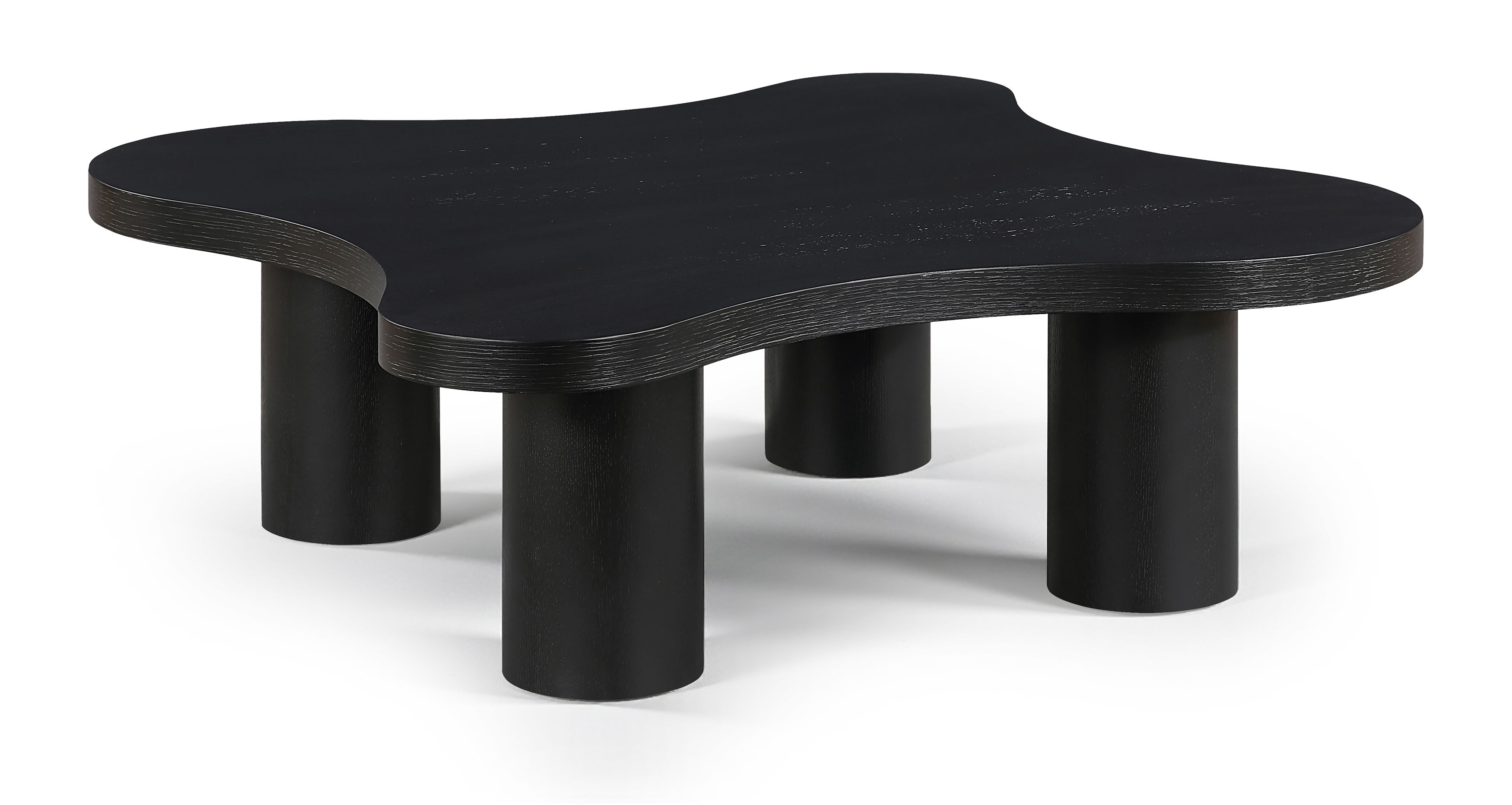 48" Oak Veneer And Solid Wood Coffee Table