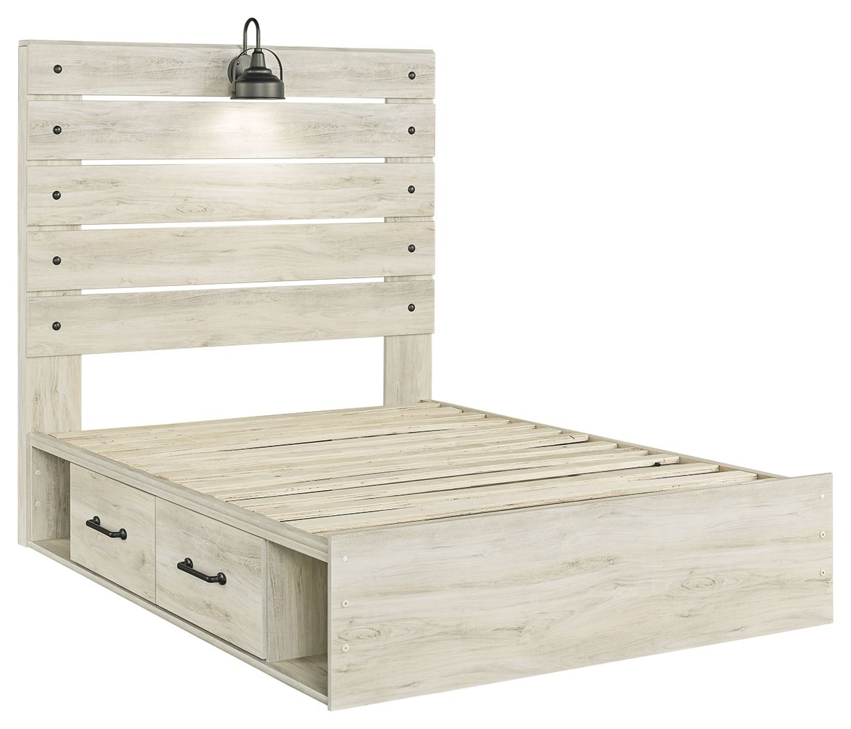 Ashley Furniture Cambeck - Full Panel Bed With 4 Storage Drawers - Whitewash - Image 7