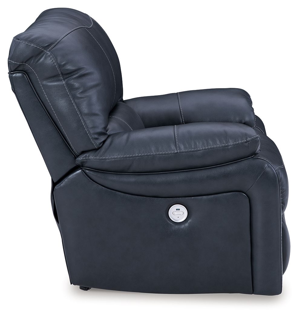 Ashley Furniture Leesworth - Power Rocker Recliner - Ocean - Image 5