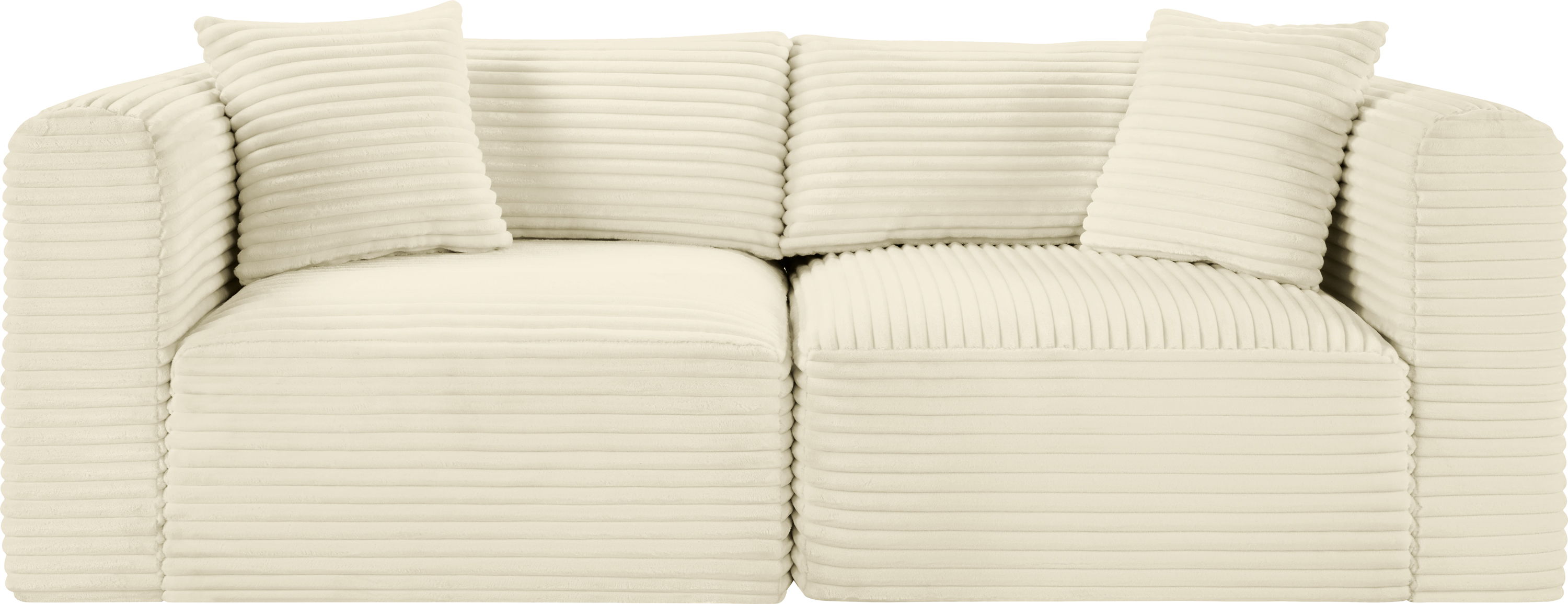 Shaggy - 2 Piece Modular Sofa - Cream