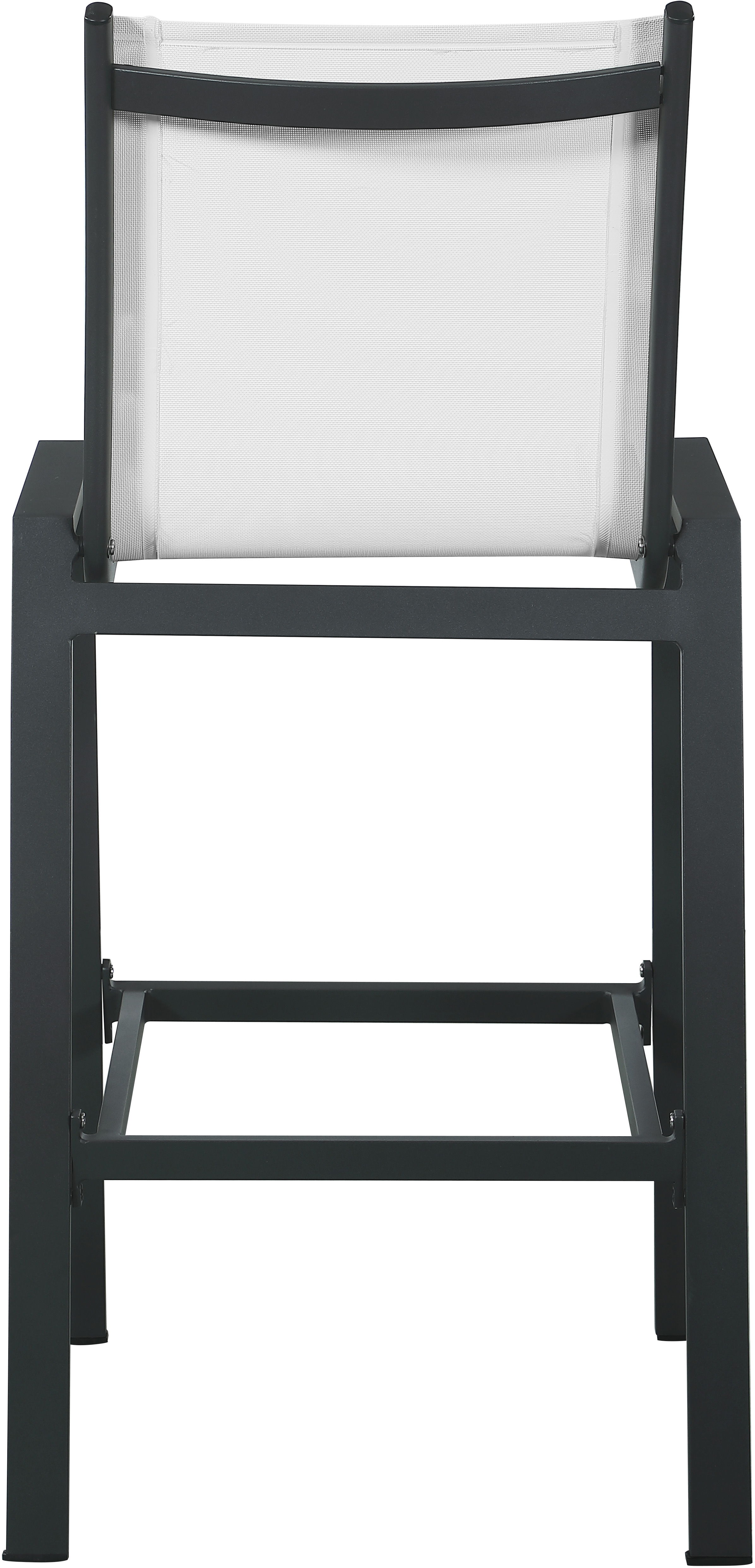 Nizuc - Outdoor Patio Bar Stool With Gray Base (Set of 2) - White