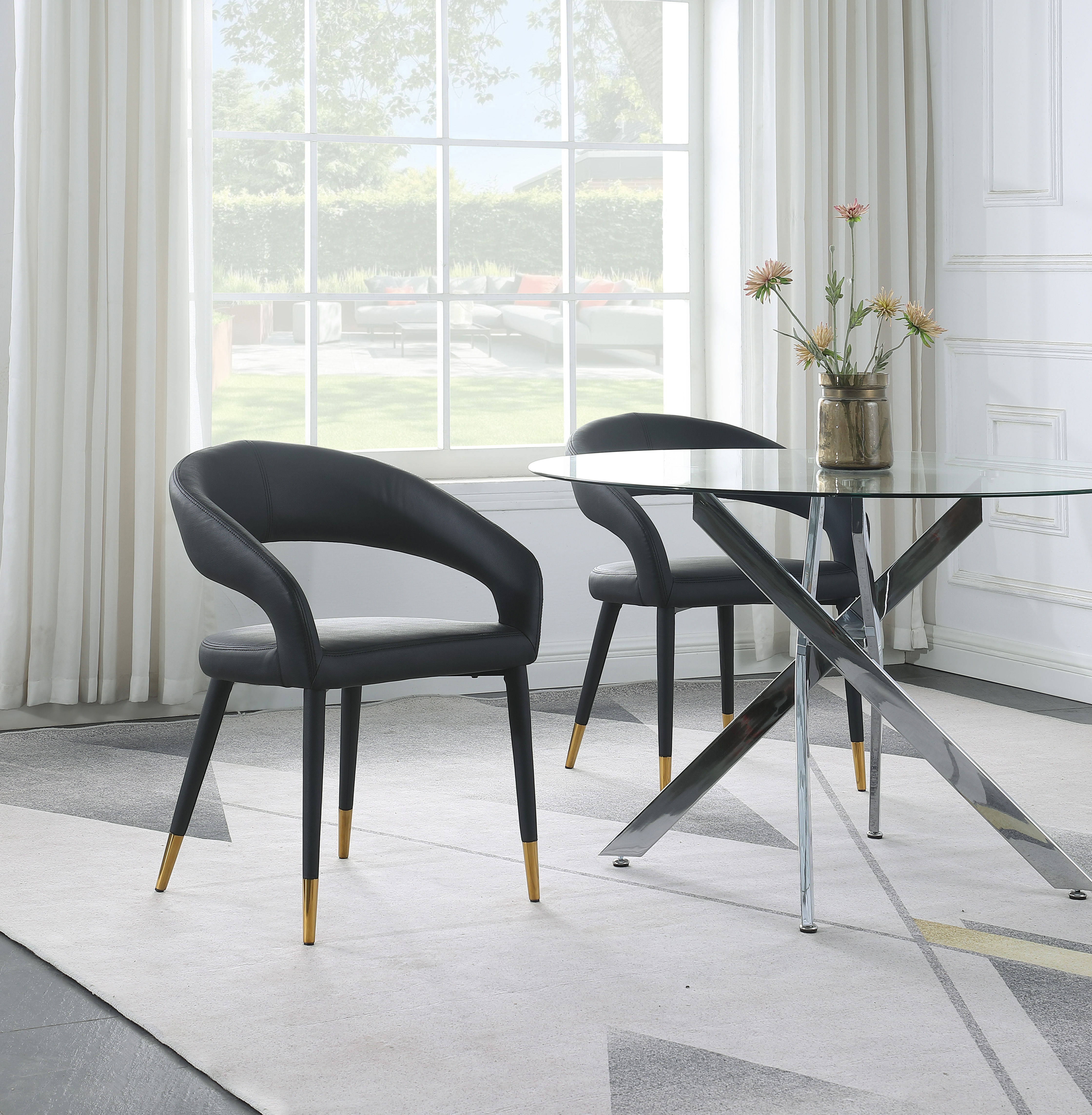 Destiny - Faux Leather Dining Chair - Black
