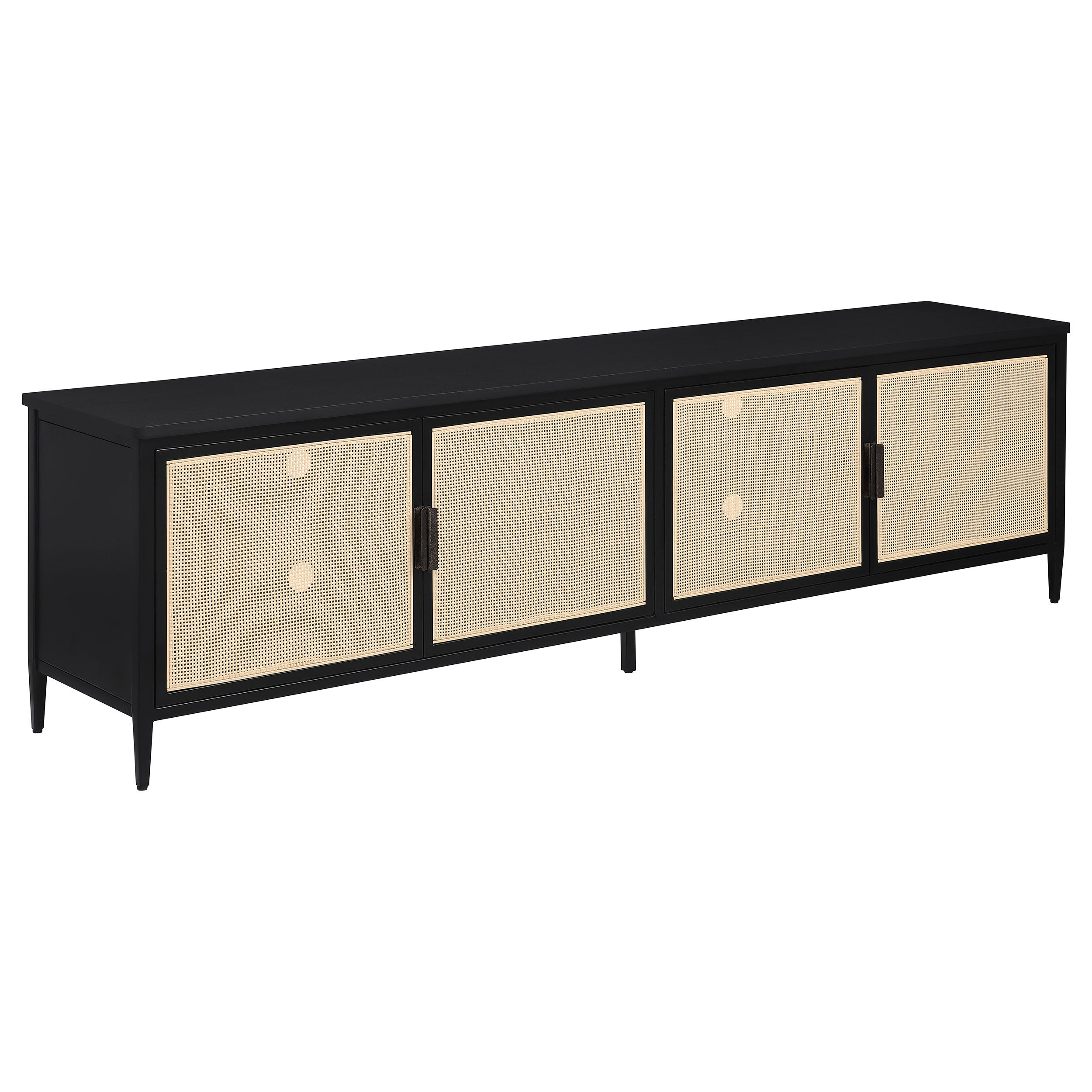 Amherst - 4-Door 78\" Metal TV Stand Media Console - Black Image