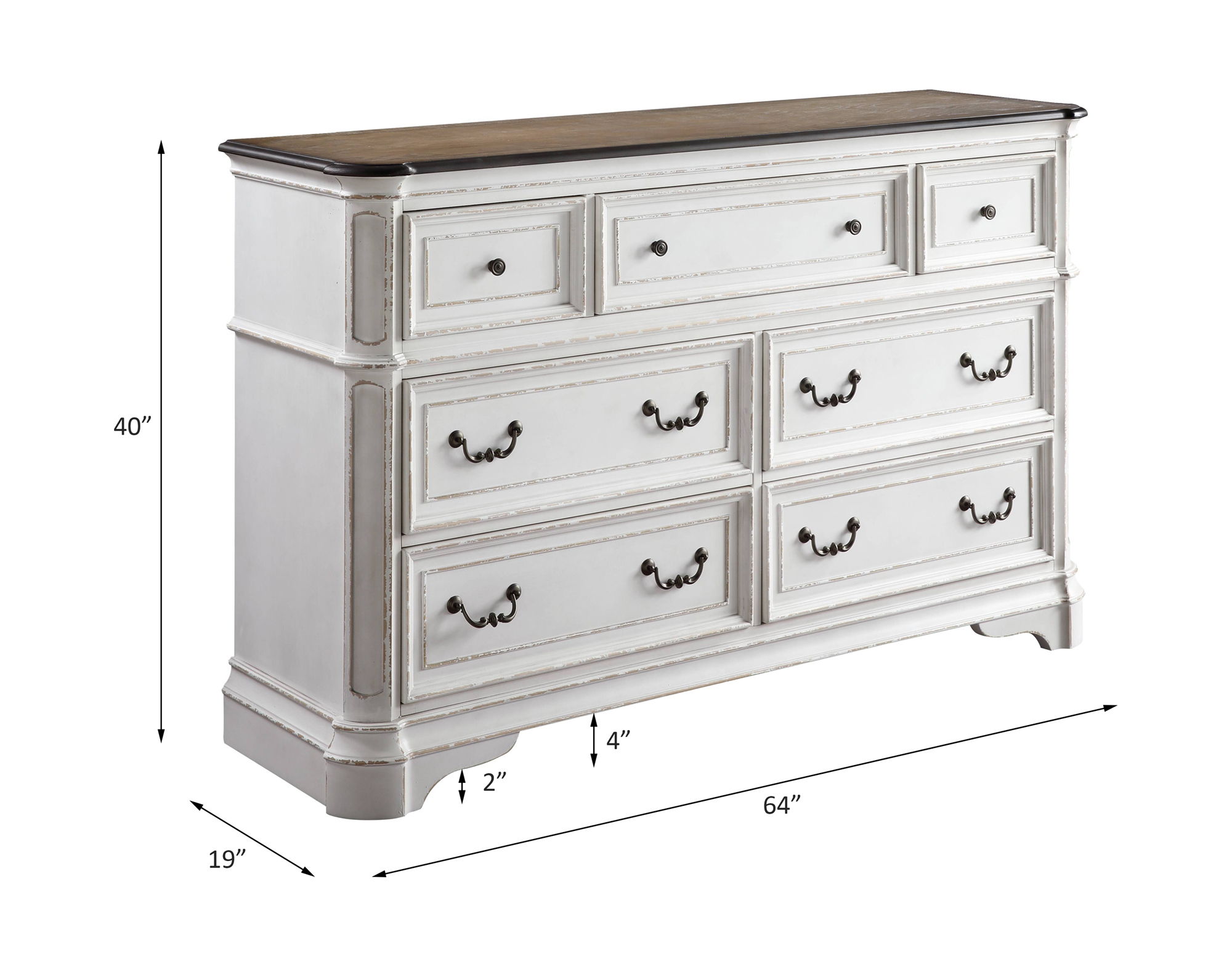 Florian - Dresser - Antique White & Oak, white, view 5