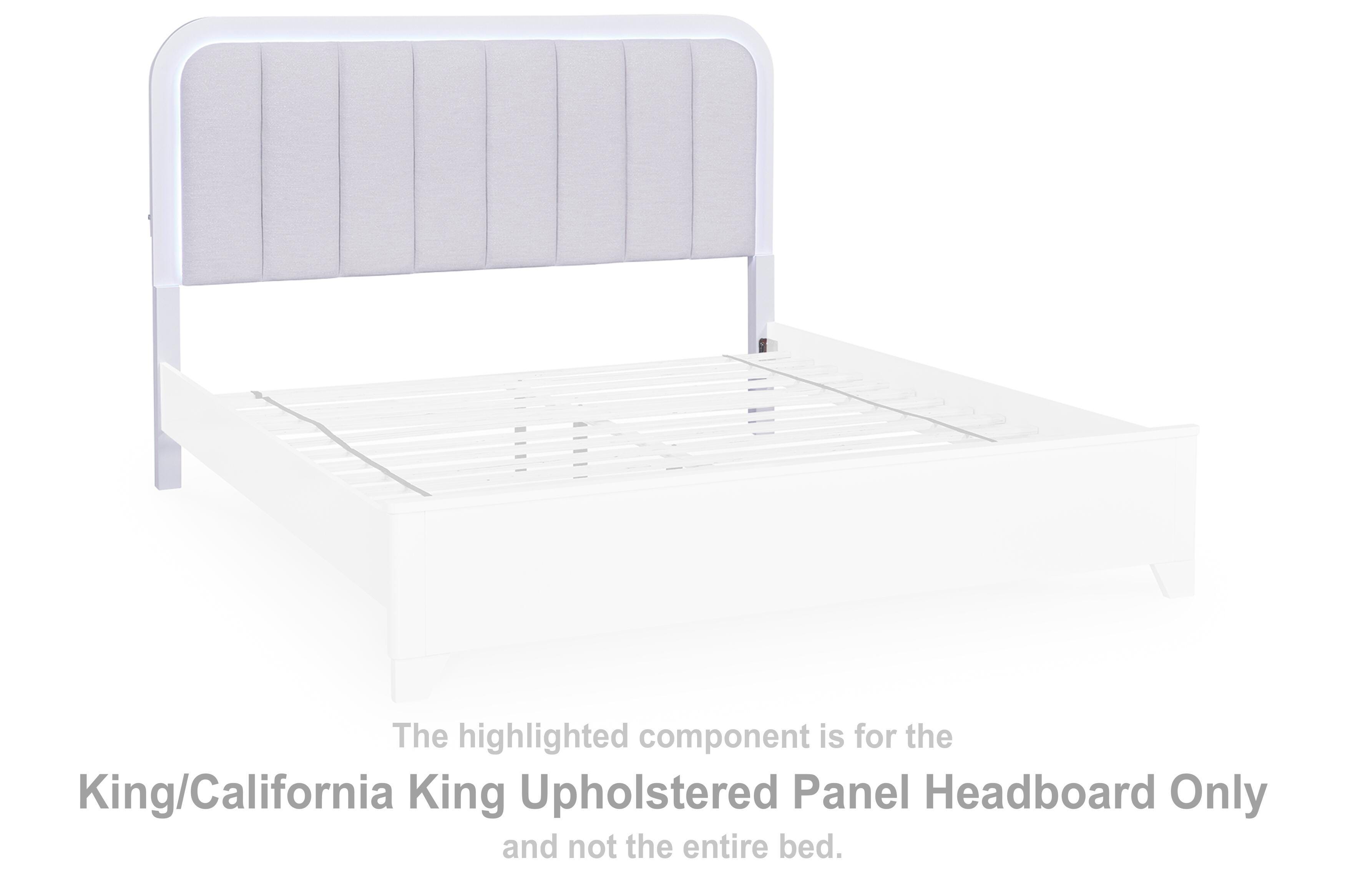 Jarlee – King / California King Upholstered Panel Headboard – White
