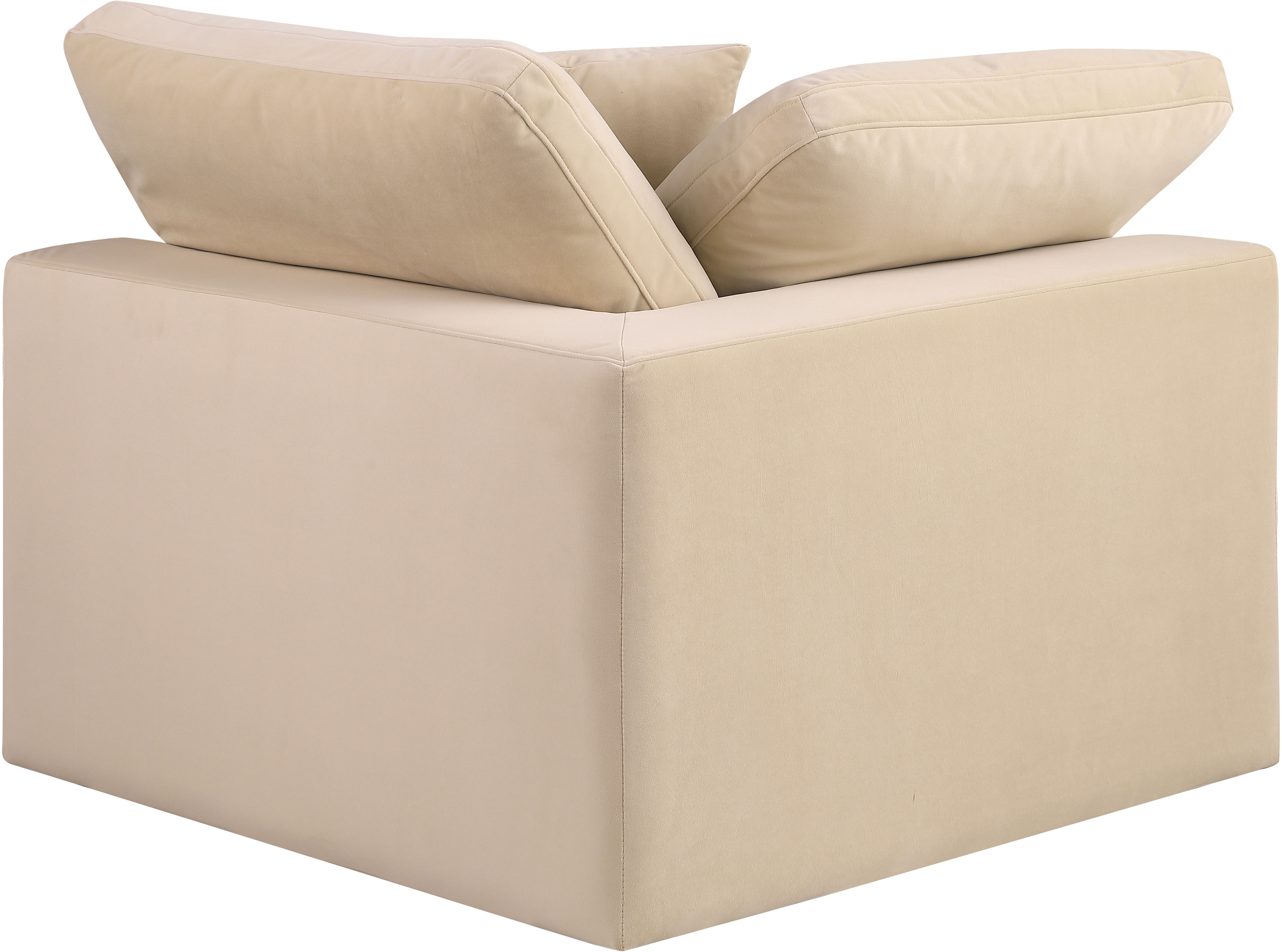 Comfy - Velvet Corner Chair - Beige