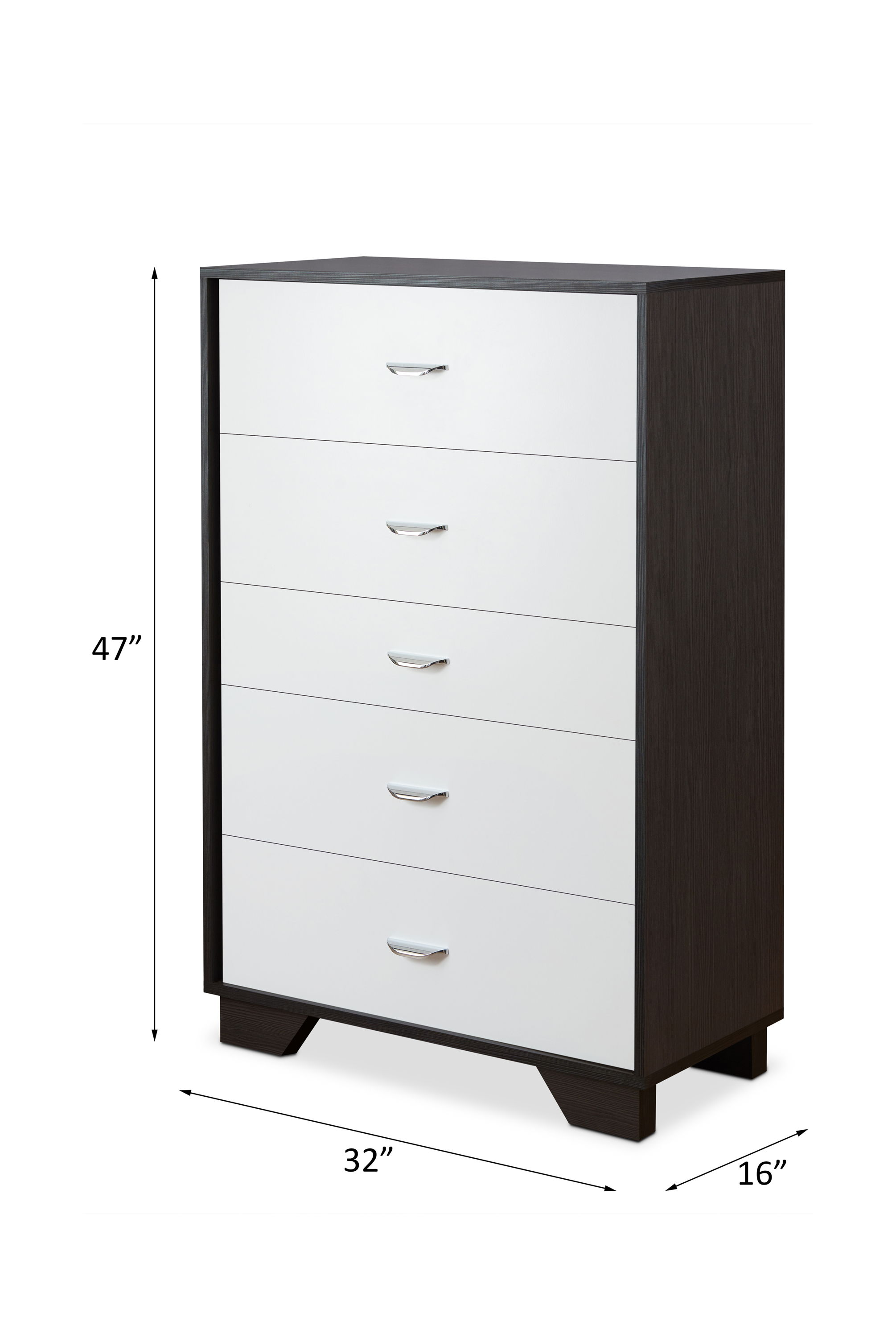 Eloy - Chest - White & Espresso, black, view 7