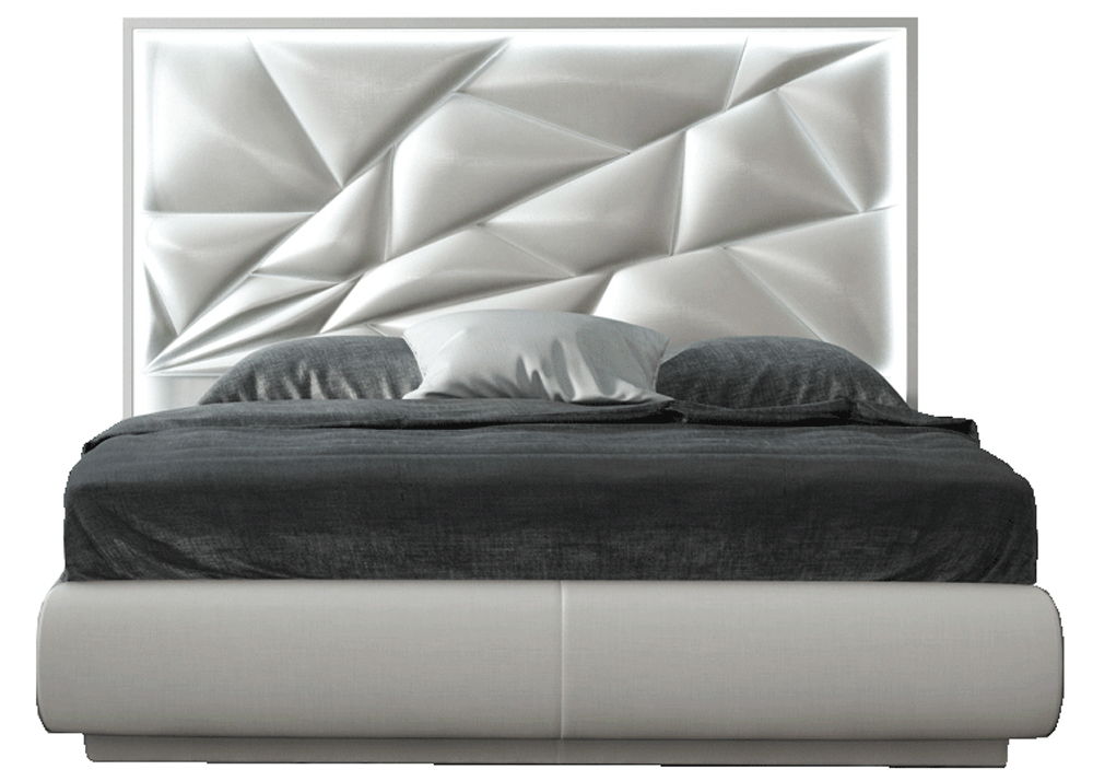 Kiu - Queen Size Bed With Light - White