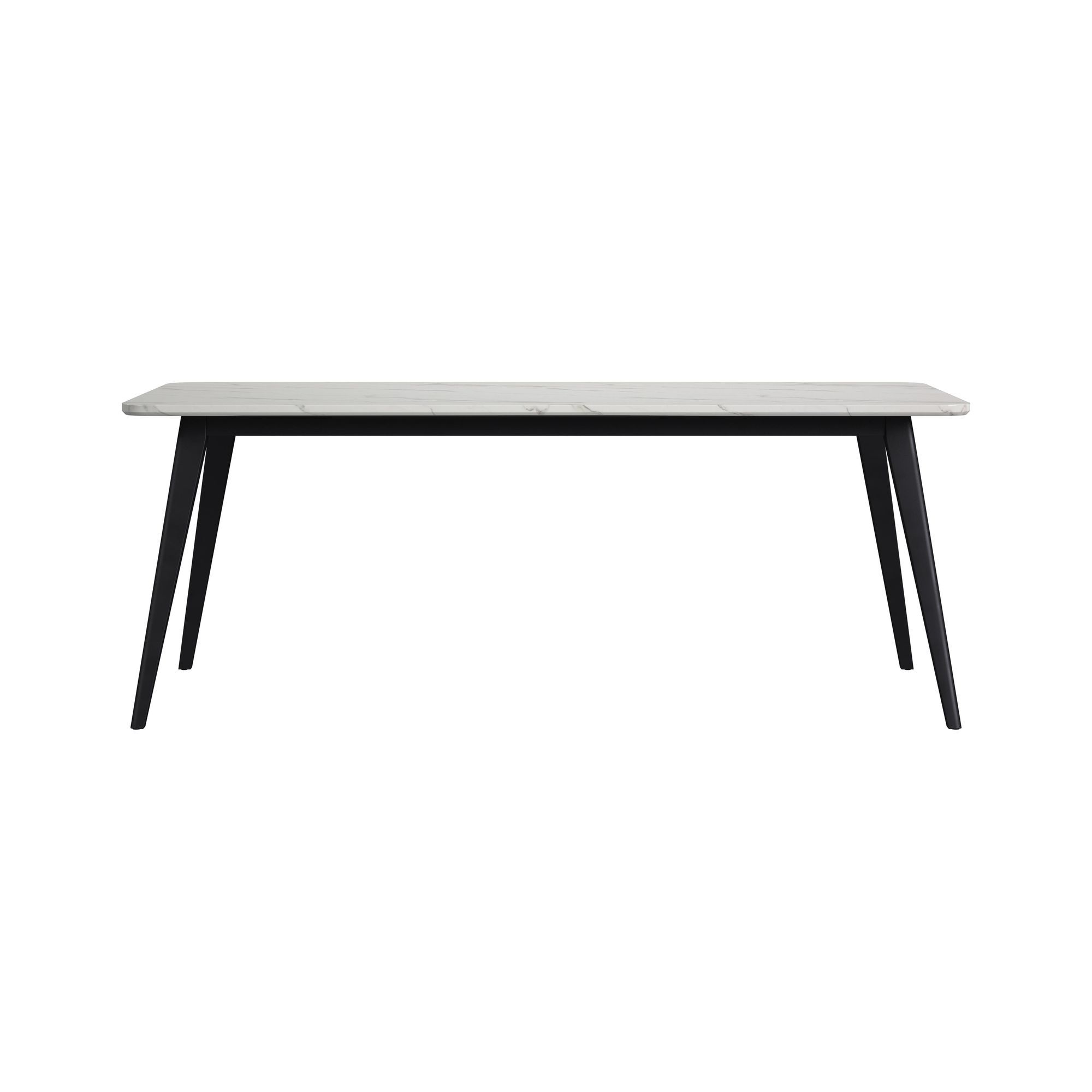 Marlene - Dining Table With White Faux Marble Top - White