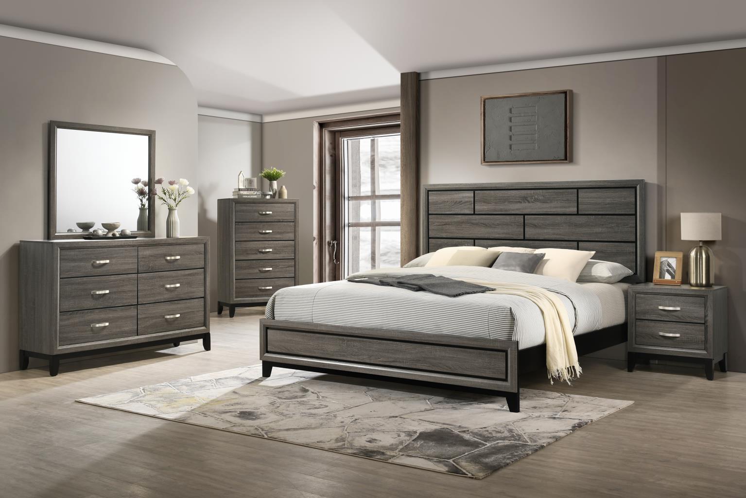 B371 - Queen Bed - Gray