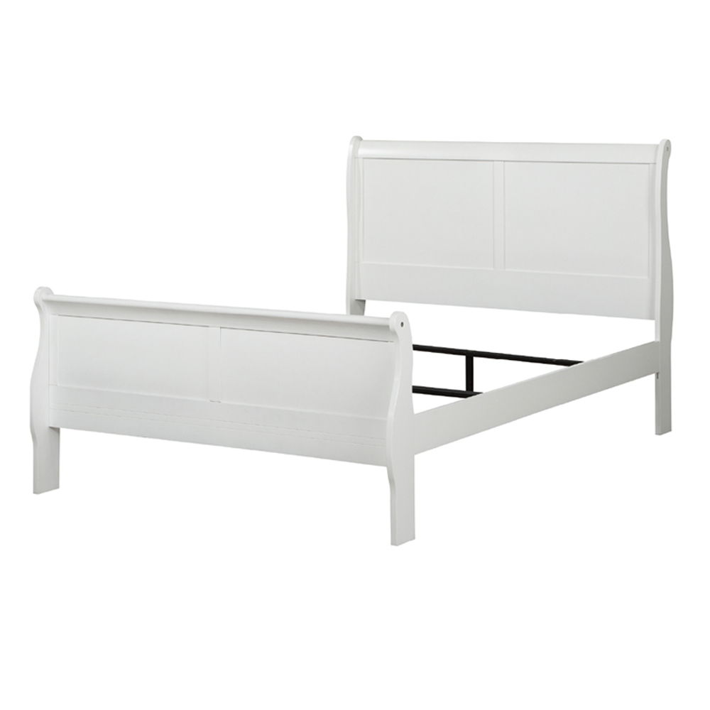 Louis Philippe - Queen Bed - White, white, view 2