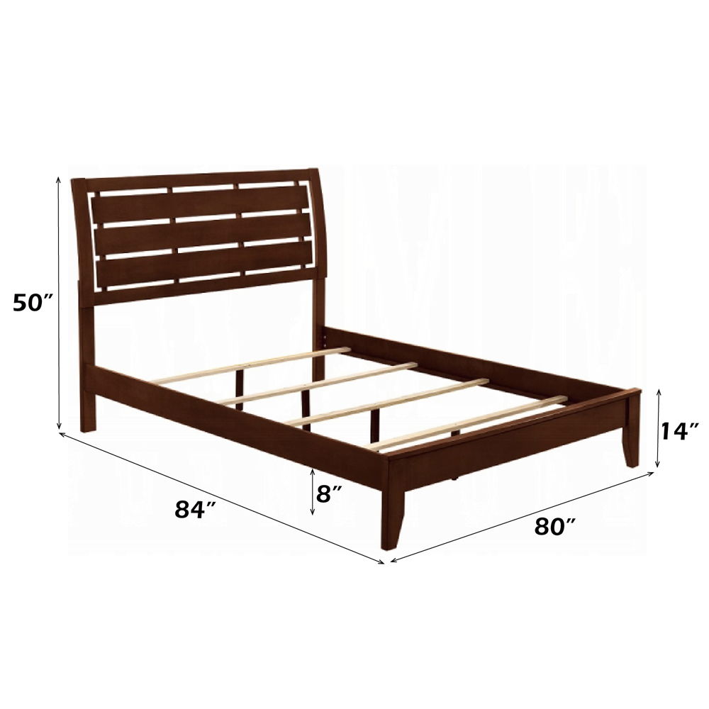 Ilana - Eastern King Bed - Brown Cherry, dark brown, view 6