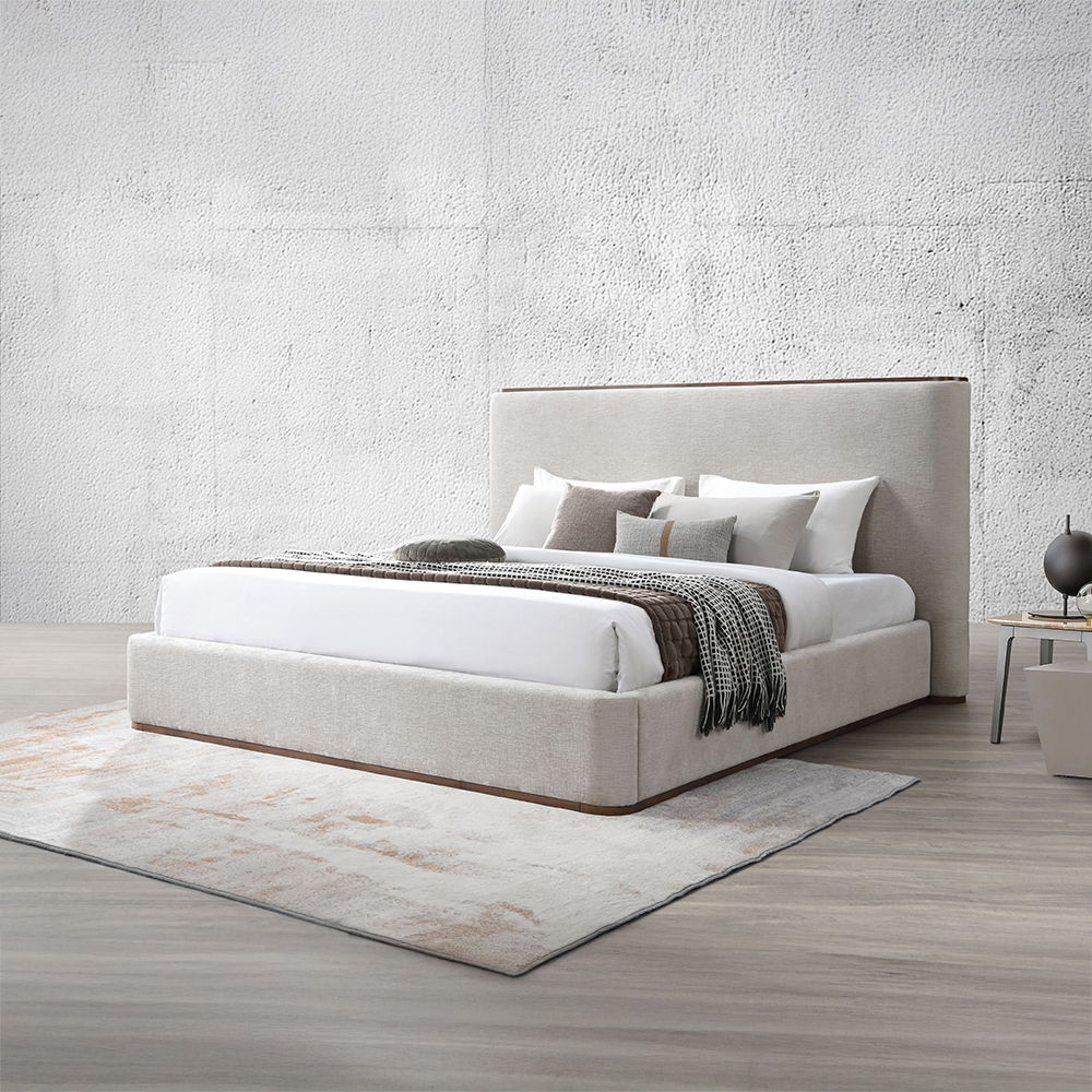 Orane - Queen Bed - Gray Fabric, light gray, view 6