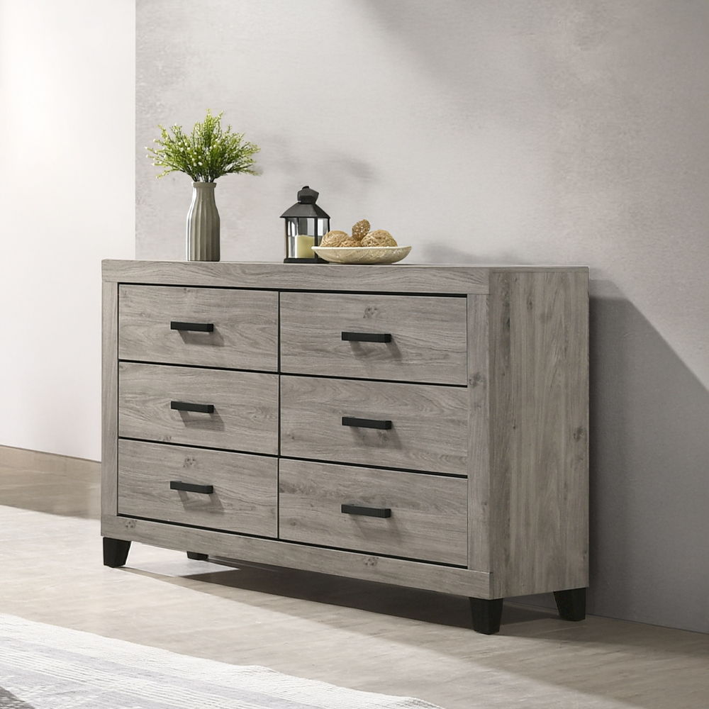 Mari - Dresser - Light Gray Finish, gray