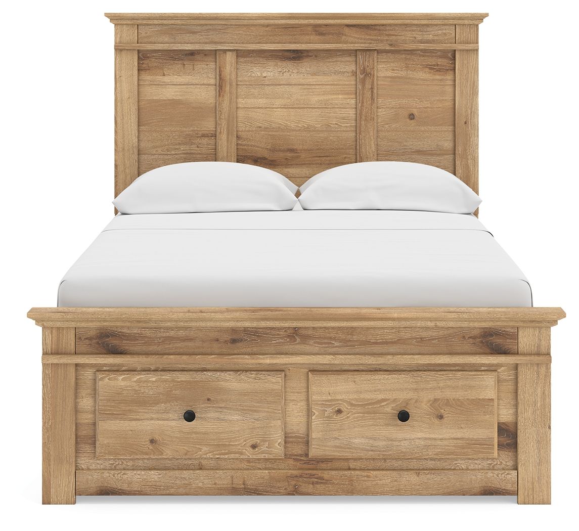 Ashley Furniture Makidern - Full Panel Storage Bed With 2 Under Bed Storage Units And Storage Footboard - Tan - Image 7
