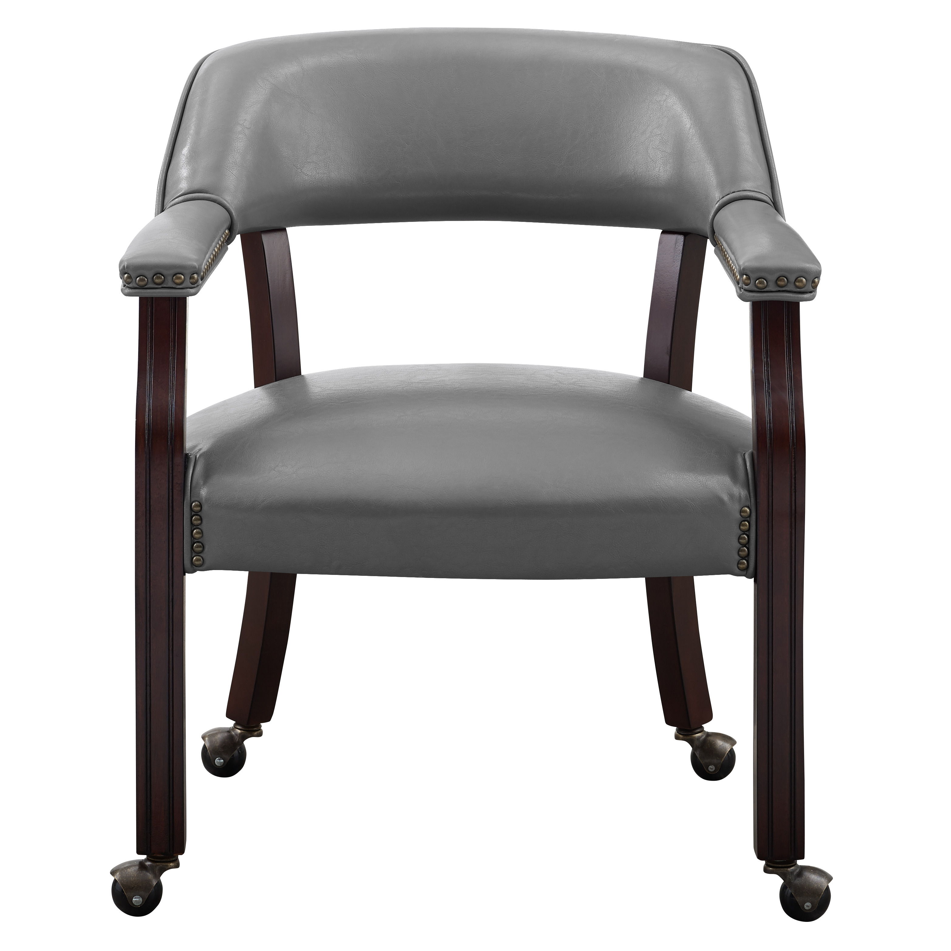 Tournament - Arm Chair With Casters - Gray