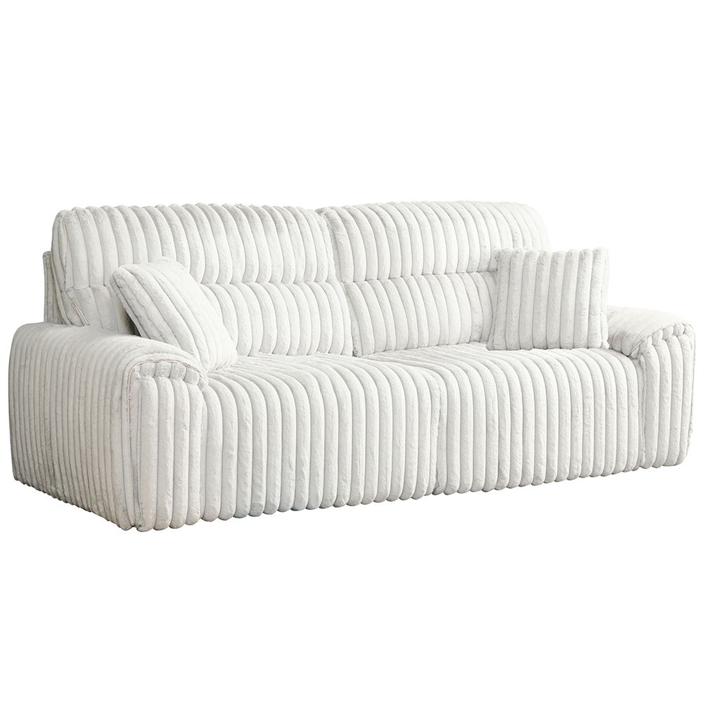 Jaya - Power Motion Sofa With Sleeper & USB Port - Mondo Gray Corduroy, white, view 8
