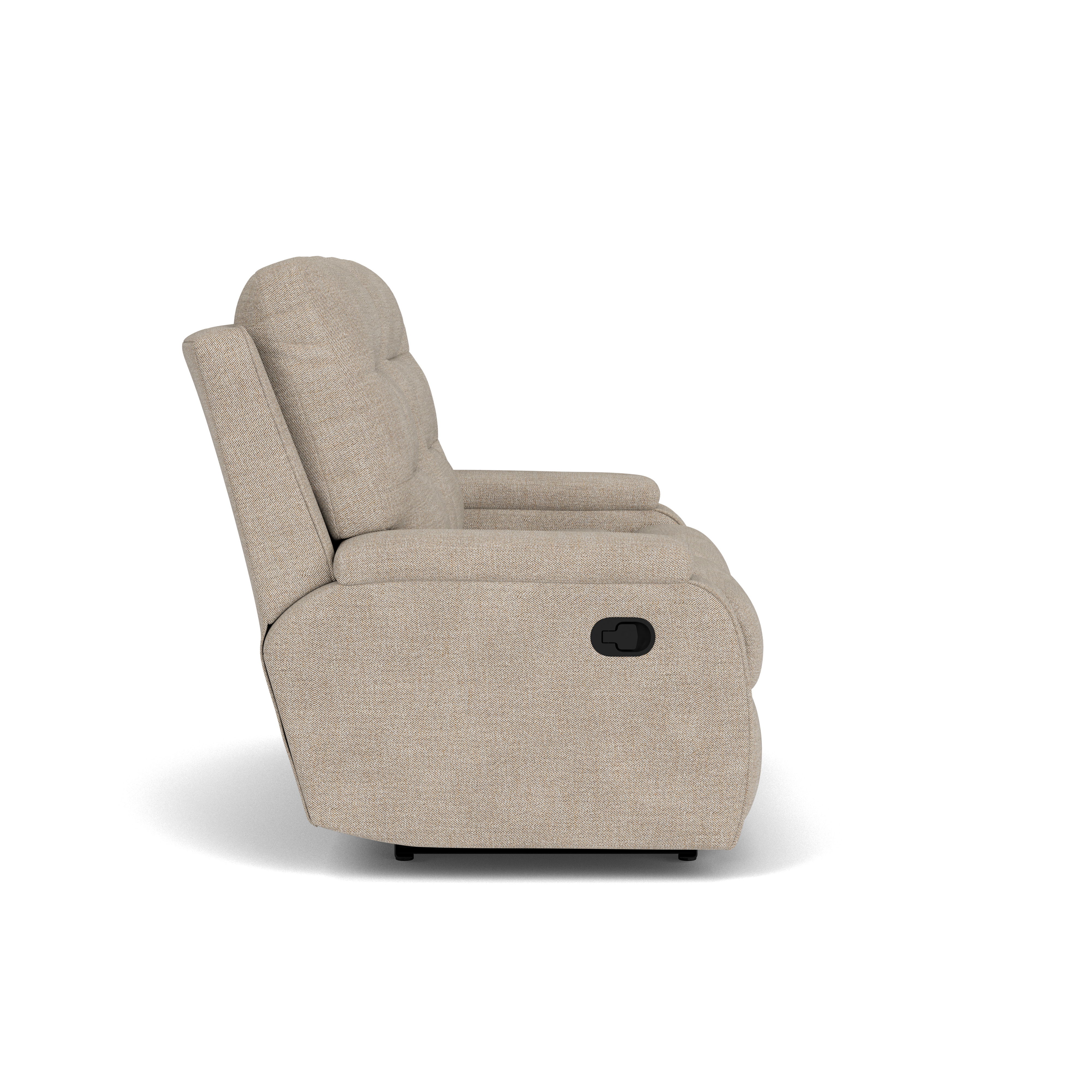 Kerrie - Transitional Fabric Reclining Loveseat, light brown, view 6