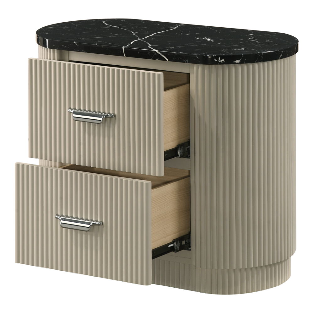 Travonte - Nightstand - Gray / Beige, beige, view 6