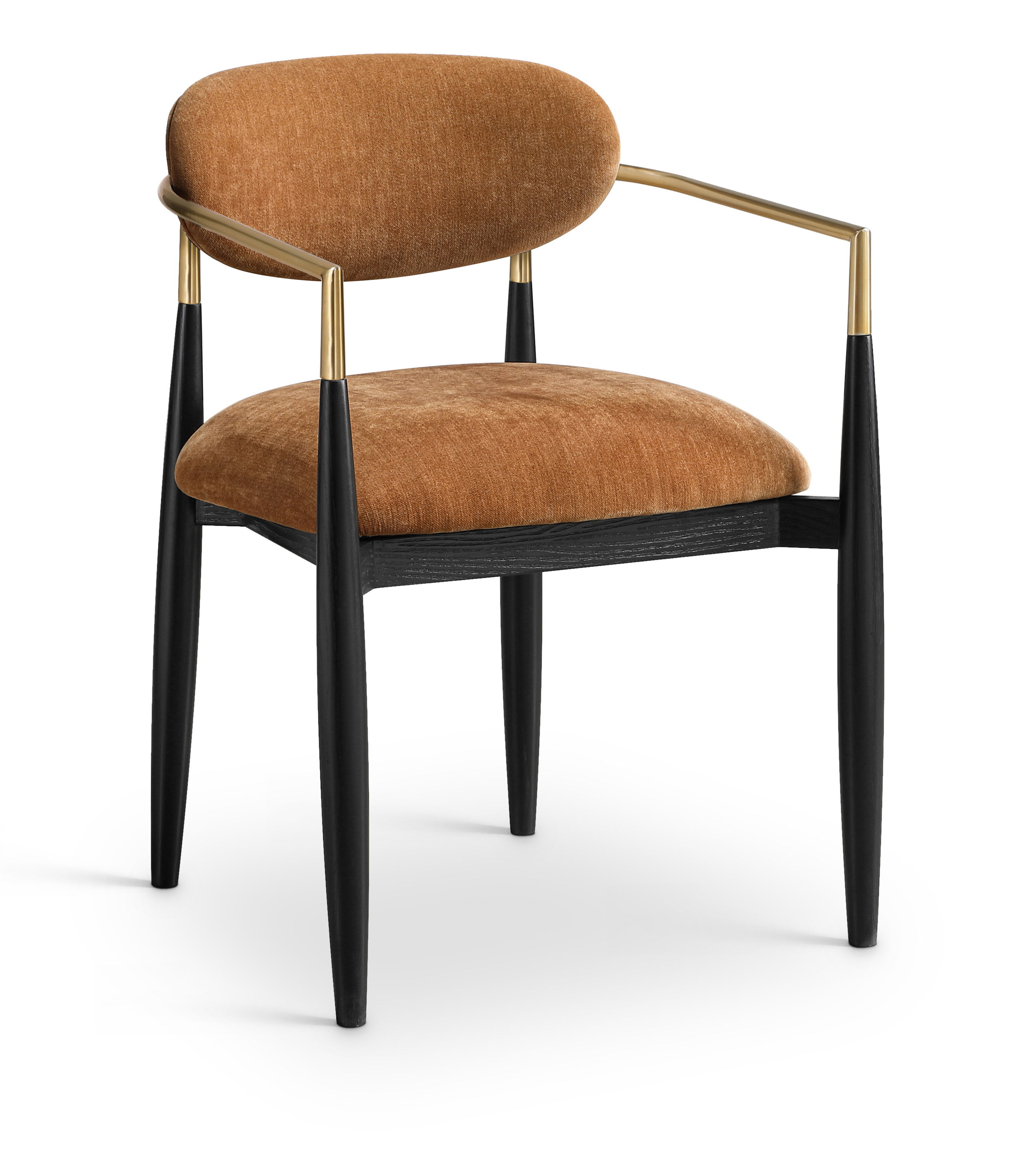 Riccio - Performance Fabric Dining Arm Chair (Set of 2) - Cognac