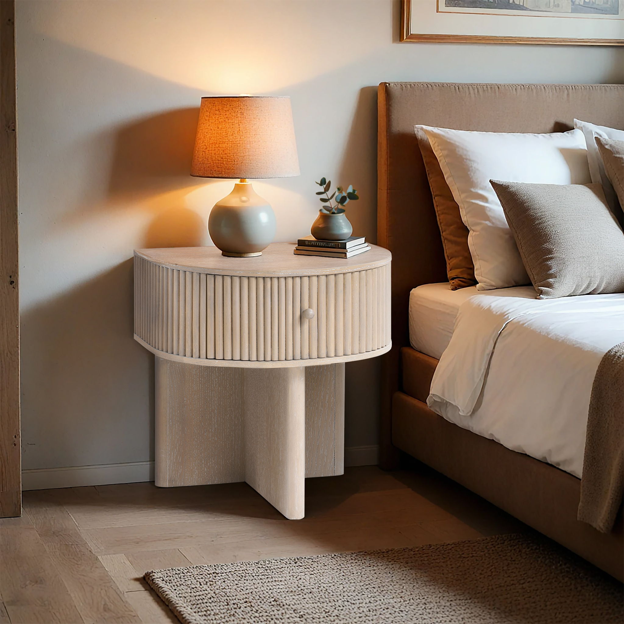 Cortland - Acacia Veneer And Solid Wood Night Stand - Natural
